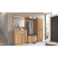 Garderobe Delamar Eichefarben Dekor B: 239 cm - Eichefarben, Trend, Holzwerkstoff (239/197,8/39,6cm)