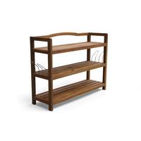 Schuhregal aus Akazie 3 Etagen 74x82x26 cm - Akaziefarben, Basics, Holz (74/82/26cm)