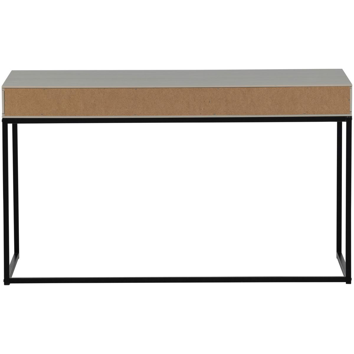 Schreibtisch Nore Grau B: 130 cm - Schwarz/Grau, MODERN, Holz/Metall (130/58/75cm) - Livetastic