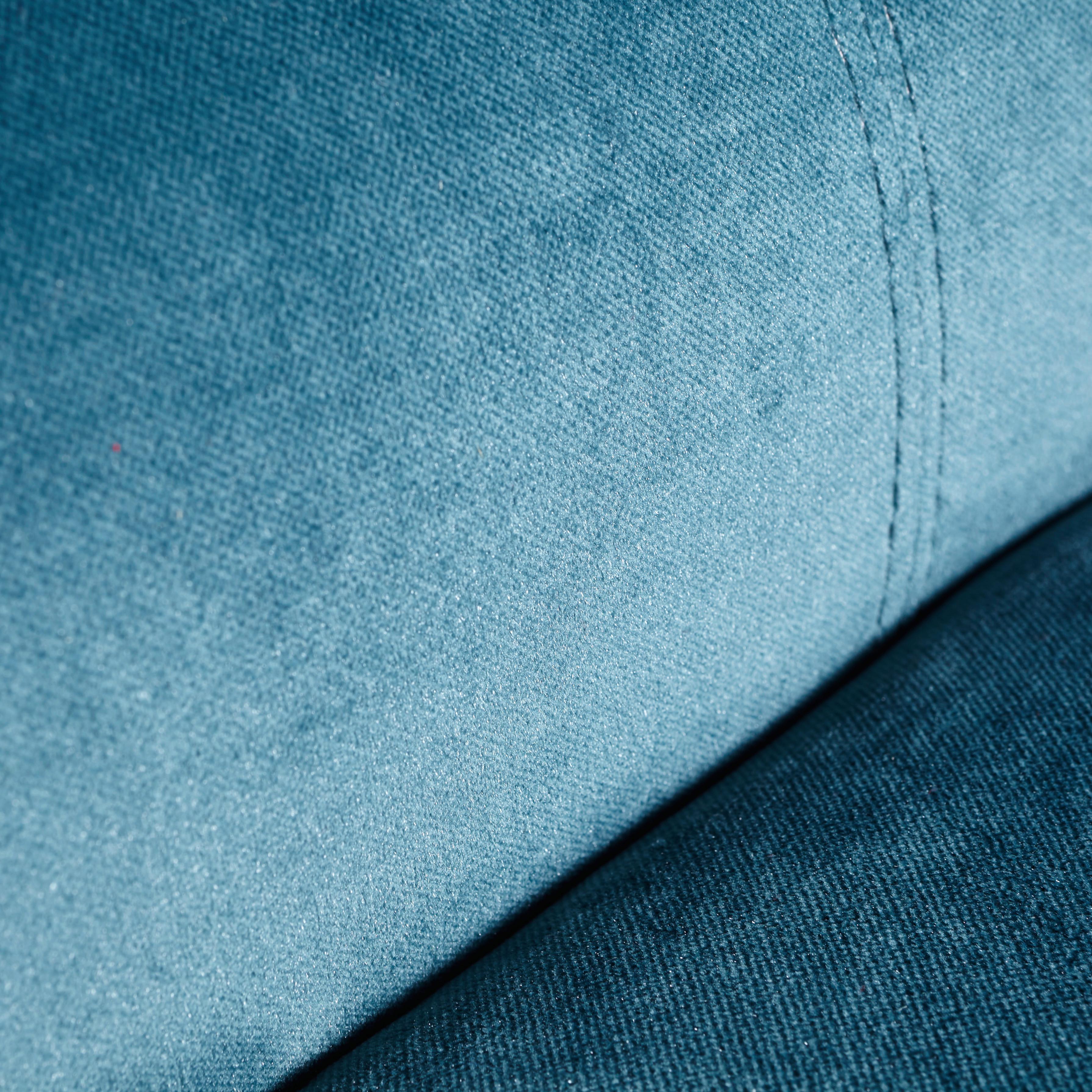 Sessel Meggy - Petrol/Schwarz, Design, Textil (77/93/80cm) - MID.YOU
