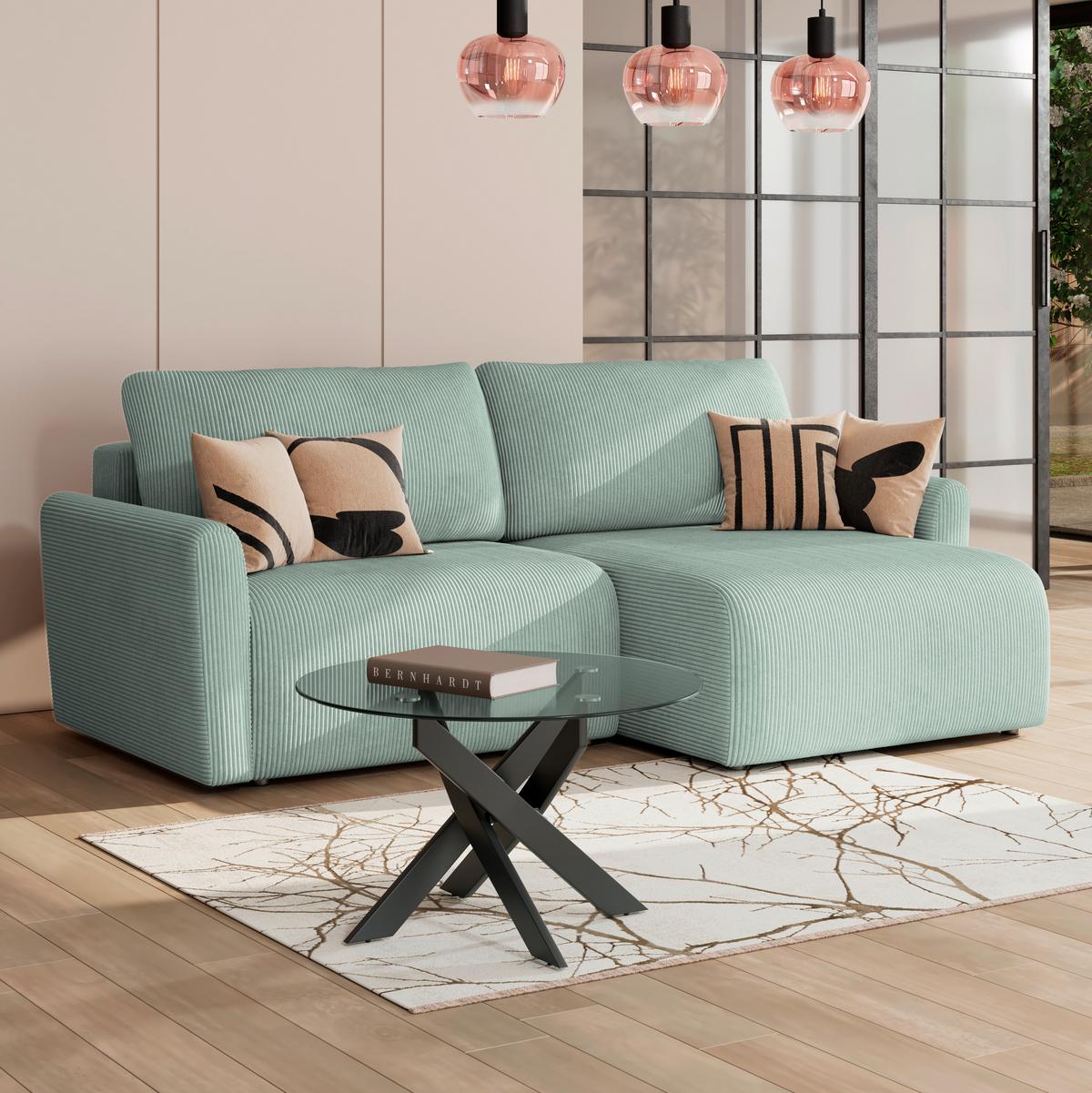 Ecksofa Josh Salbeigrün S: 229x146 Cm - Salbeigrün, Trend, Textil (229/146cm)