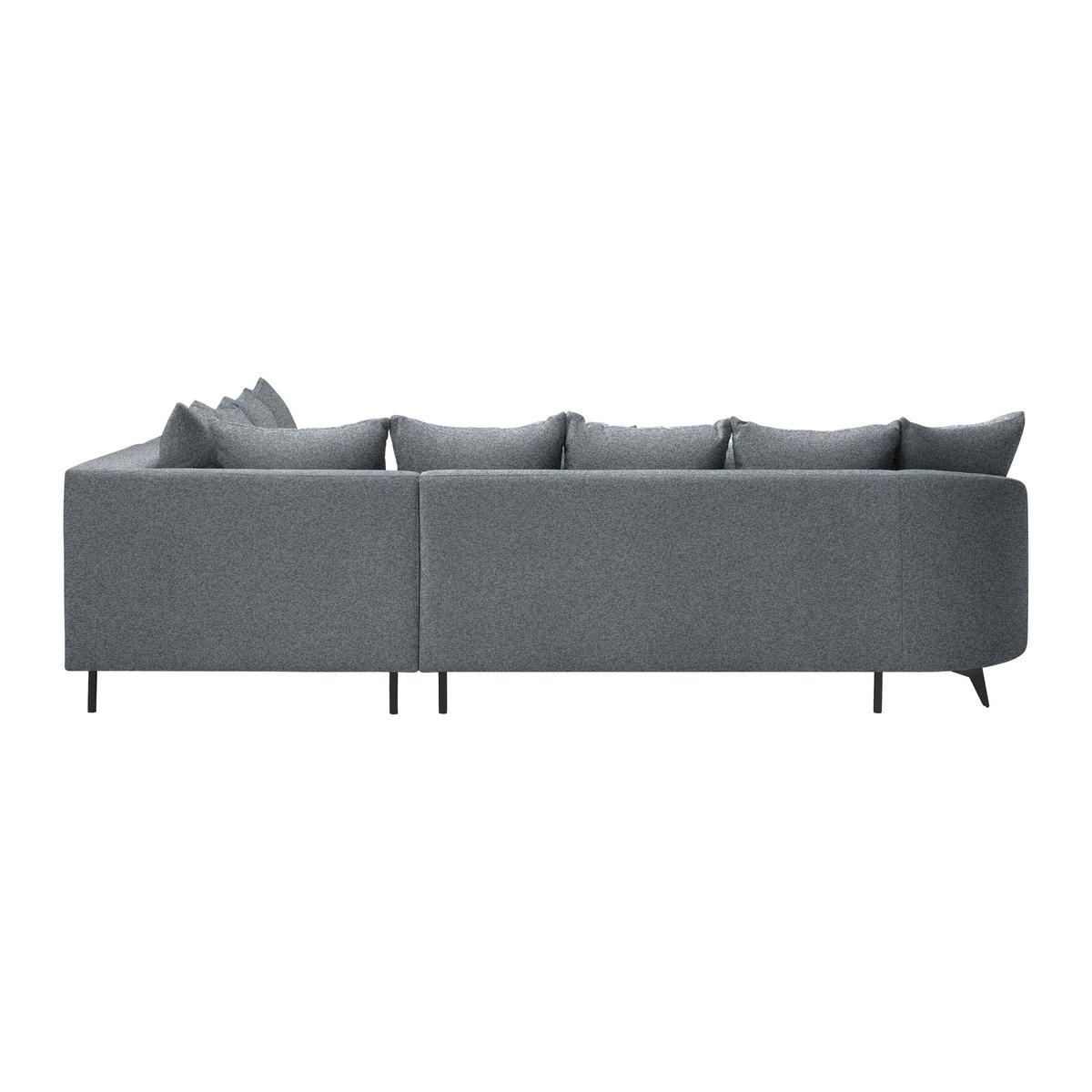 Rohová sedačka AXEL, pravá, sivá tkanina - čierna/sivá, Modern, kov/textil (291/250cm) - Mömax