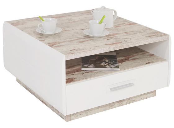 Dohányzóasztal Avensis - tölgy színű/fehér, modern (75/40/75cm) - LUCA BESSONI Dohányzóasztal Avensis - tölgy színű/fehér, modern (75/40/75cm) - LUCA BESSONI
