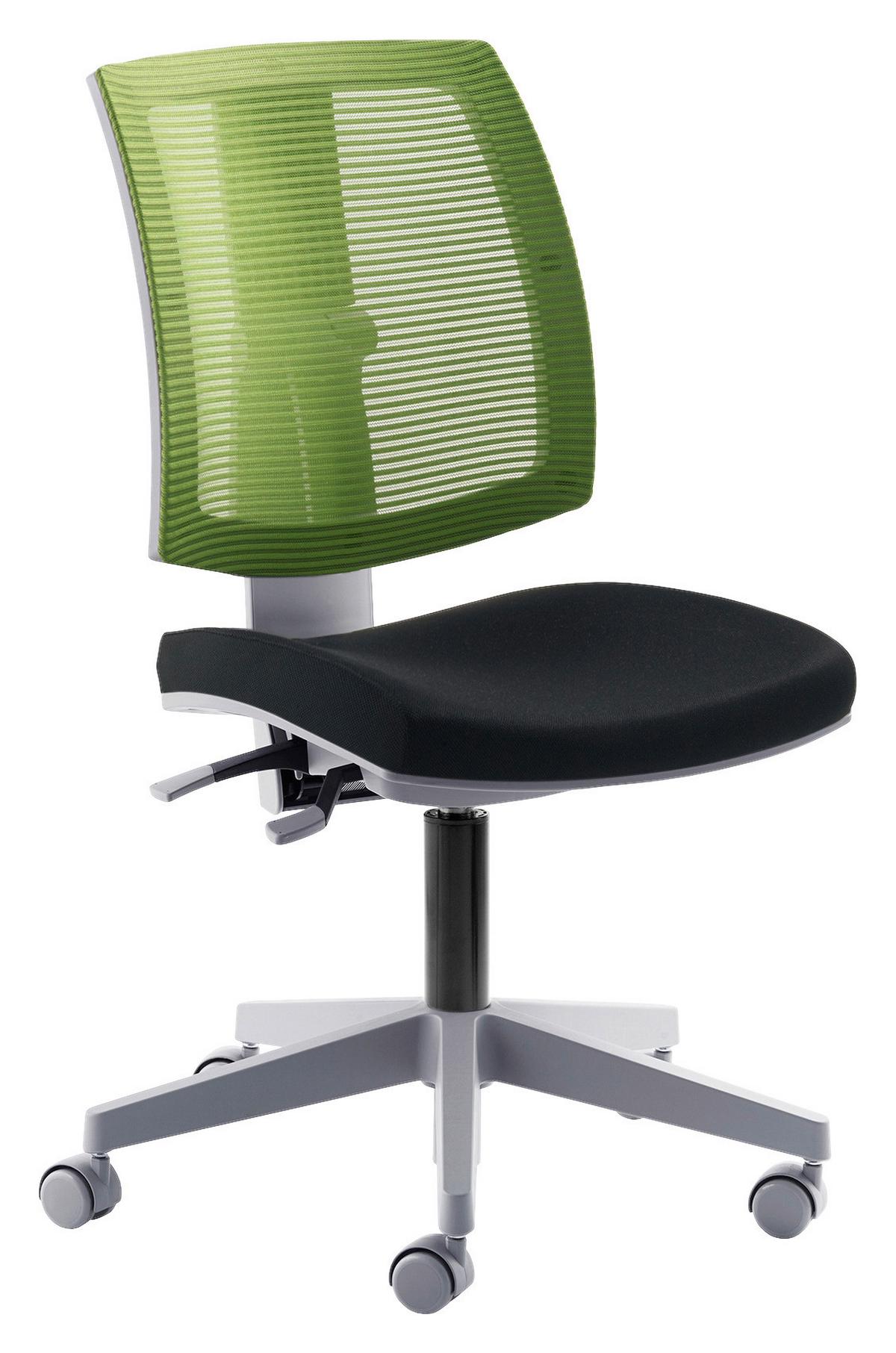 Drehstuhl My Flexo Mit Wippfunktion Schwarz/Grün - Schwarz/Grau, MODERN, Kunststoff/Textil (59/90/65cm) - MID.YOU