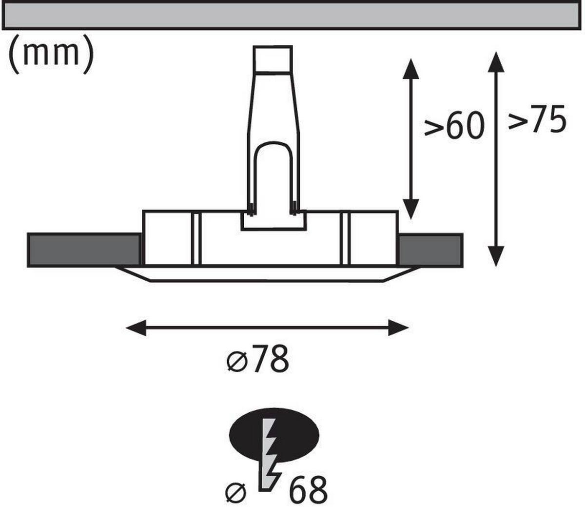 Deckenleuchte Ø 7,8 cm 1-Flammig, dimmbar - Basics (7,8cm) - Paulmann