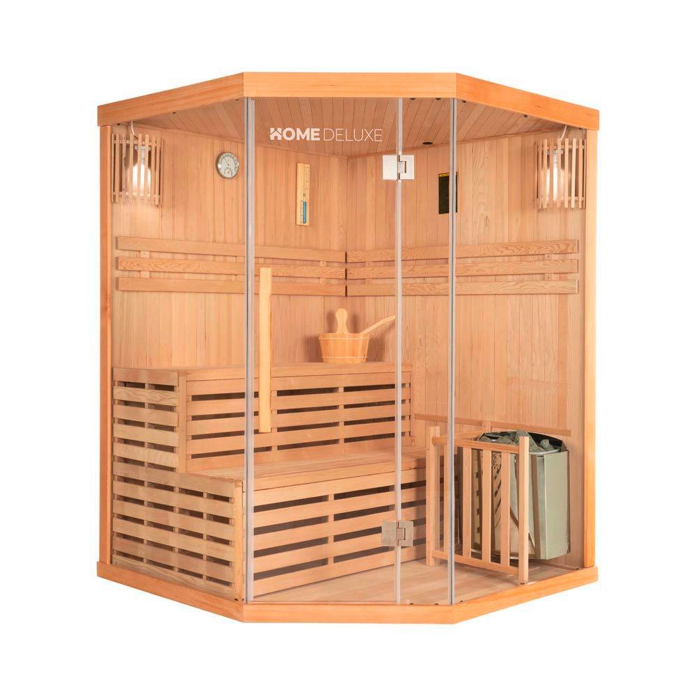 Sauna Skyline XL Int. Steuerung 150x210x150 cm - Naturfarben, KONVENTIONELL, Holz (150/210/150cm)