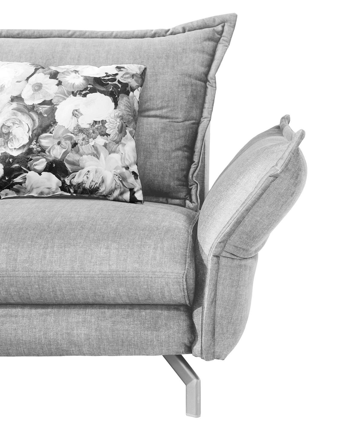 Ecksofa mit Armteilverstellung Lava, Beige, S: 255x180 cm - Beige/Schwarz, MODERN, Textil (255/180cm) - Livetastic