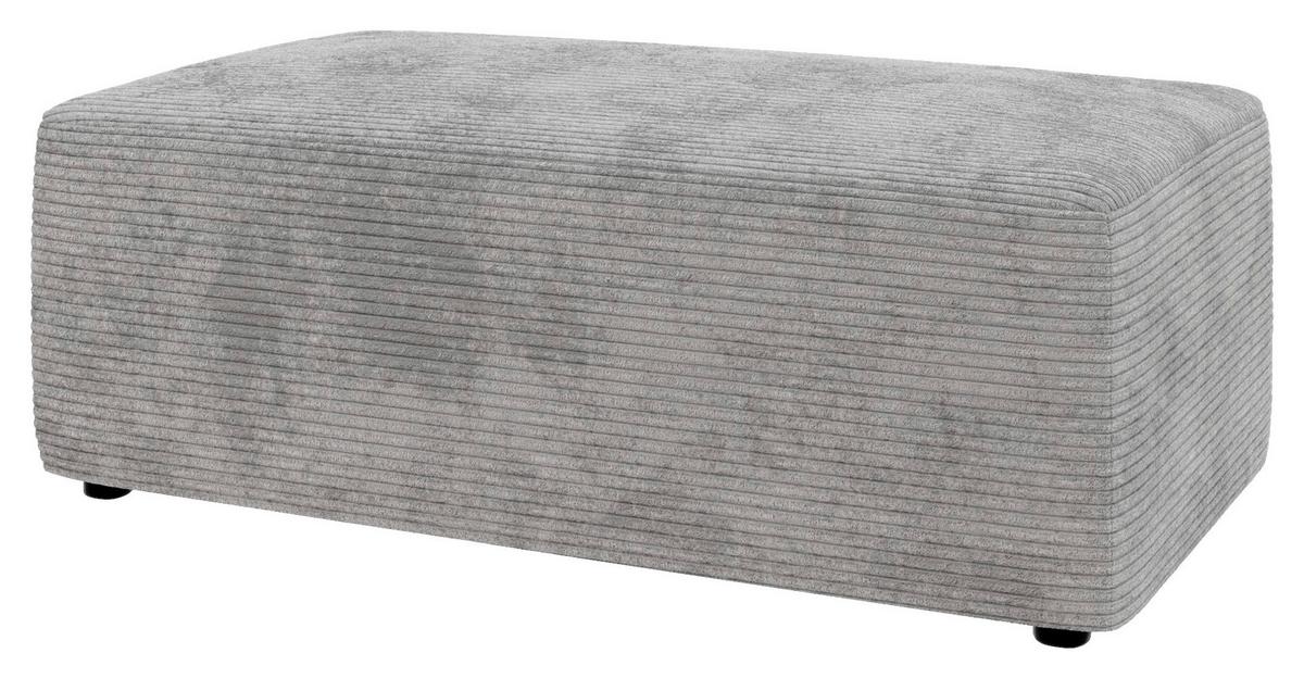 Hocker Wien, Grau B: 112 cm - Schwarz/Grau, MODERN, Textil (112/44/66cm) - Trendmanufaktur