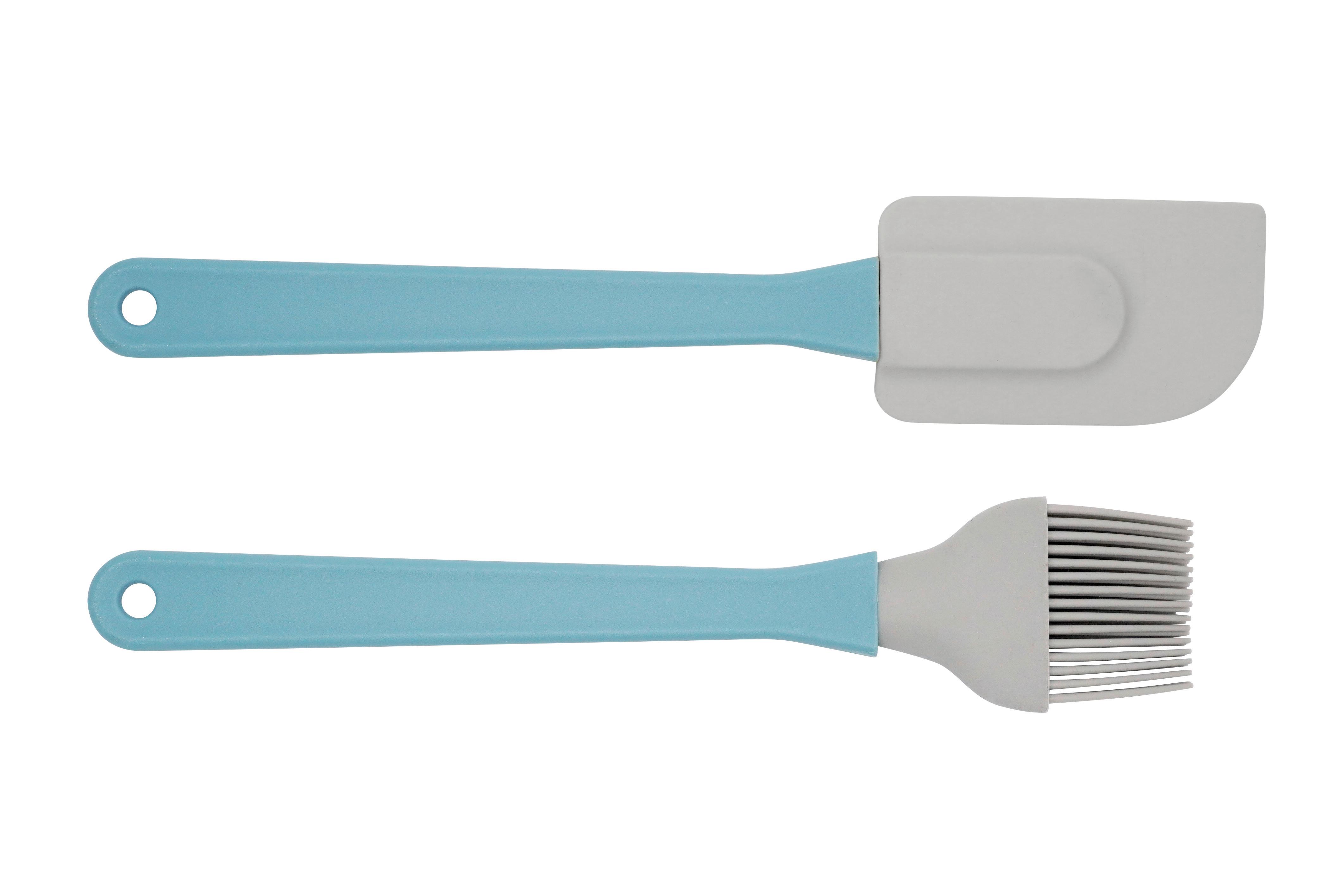 Zenker Küchenhelfer Set Aus Silikon Elvira, 2--Teilig. - Blau/Grau, KONVENTIONELL, Kunststoff - Zenker