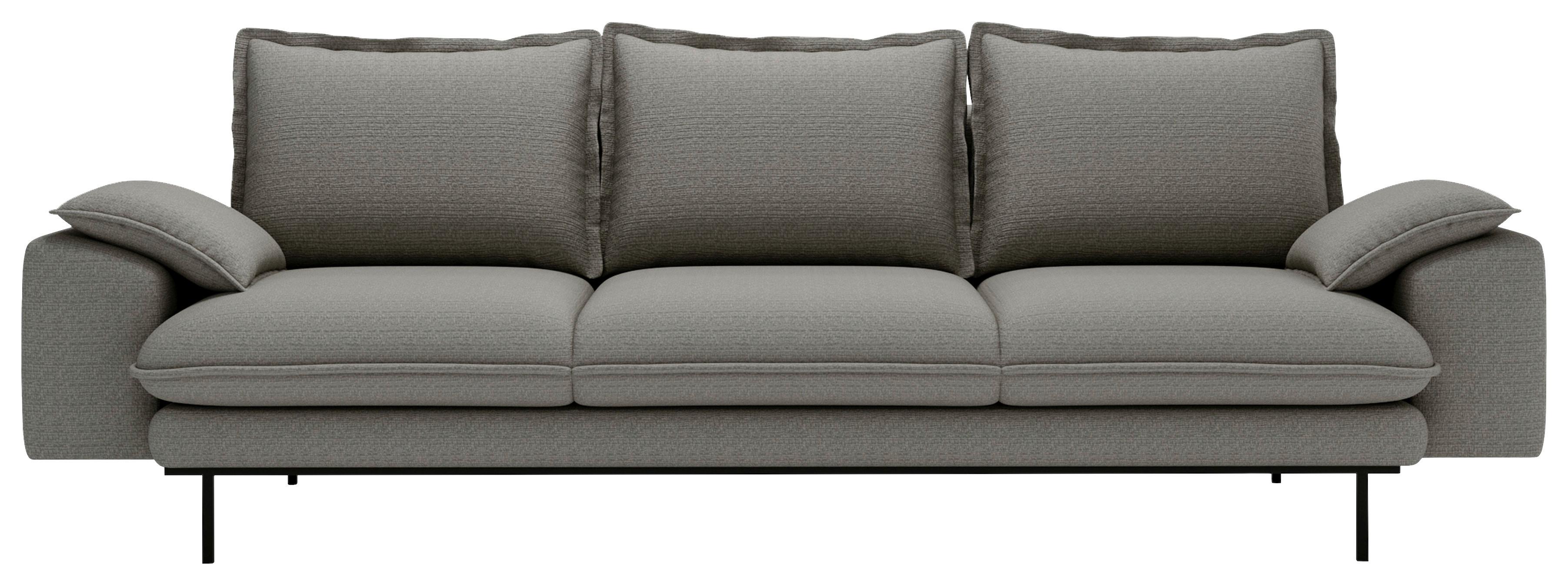 Sierra 3 Dunkelgrau B: 267 cm - Dunkelgrau/Schwarz, Design, Textil (267/92/97cm) - Livetastic