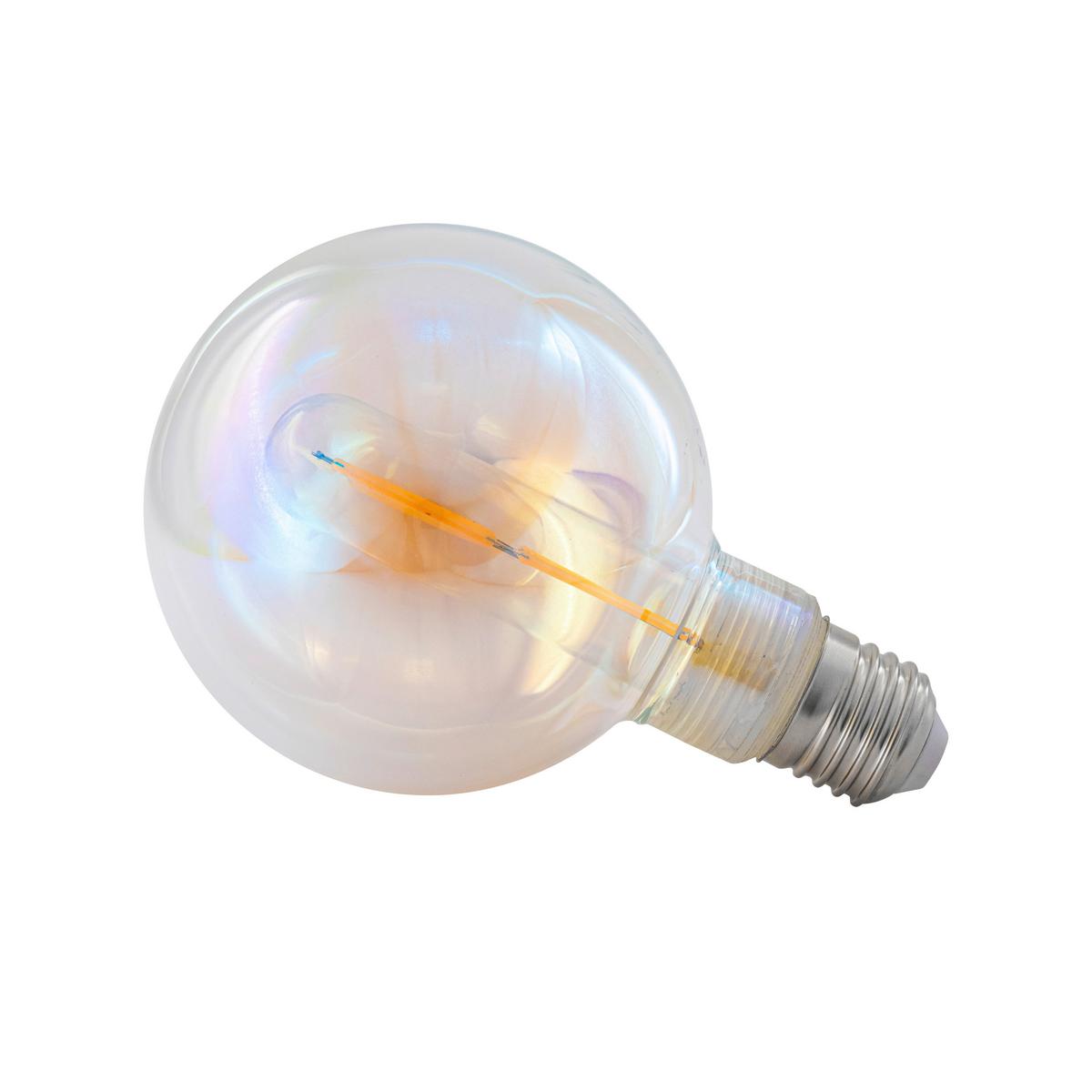 LED ŽÁROVKA DEKO - perleť, Romantický / Rustikální, kov/sklo (9,5/13,8cm) - Mömax