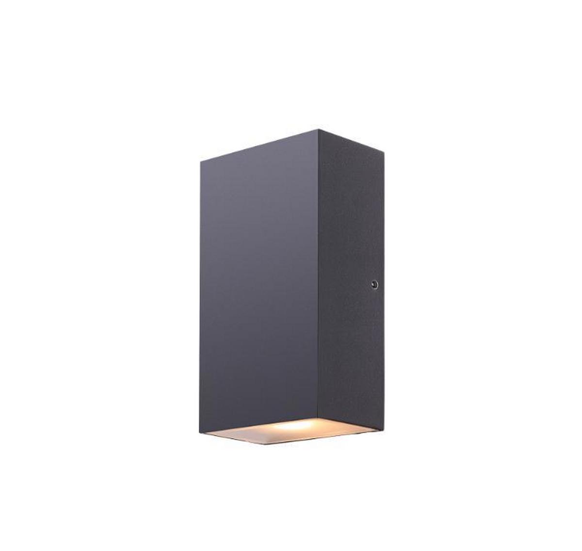 LED-Außenleuchte 12 Watt Glas - Klar/Grau, Design, Glas/Metall (9/5,5/16cm) - Globo