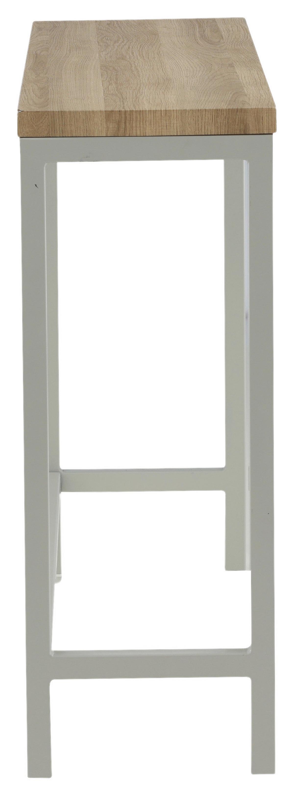 Beistelltisch Rise Naturfarben/grau B: 110 Cm - Naturfarben/Grau, Design, Holzwerkstoff/Metall (110/30/80cm) - Livetastic
