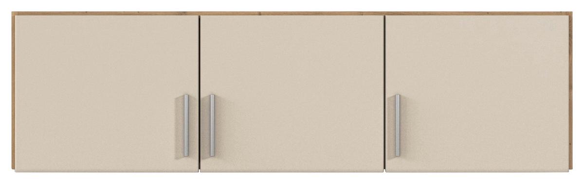 Aufsatzschrank Celle Matt Champagne B: 136 Cm - Champagner/Eiche Artisan, Trend, Holzwerkstoff (136/39/54cm)