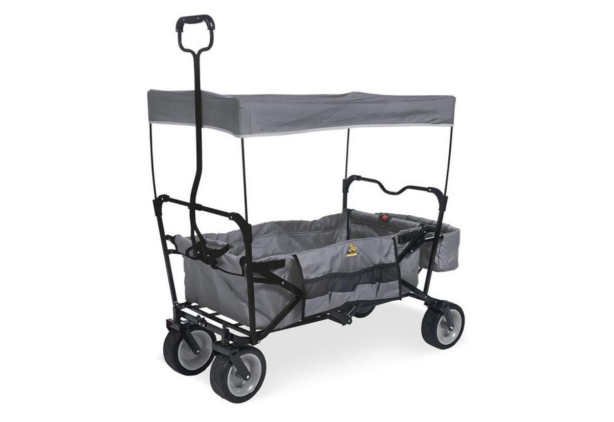 Bollerwagen Klapp-Bollerwagen Paxi - Grau, Basics, Textil/Metall (124/59/67cm) - Pinolino