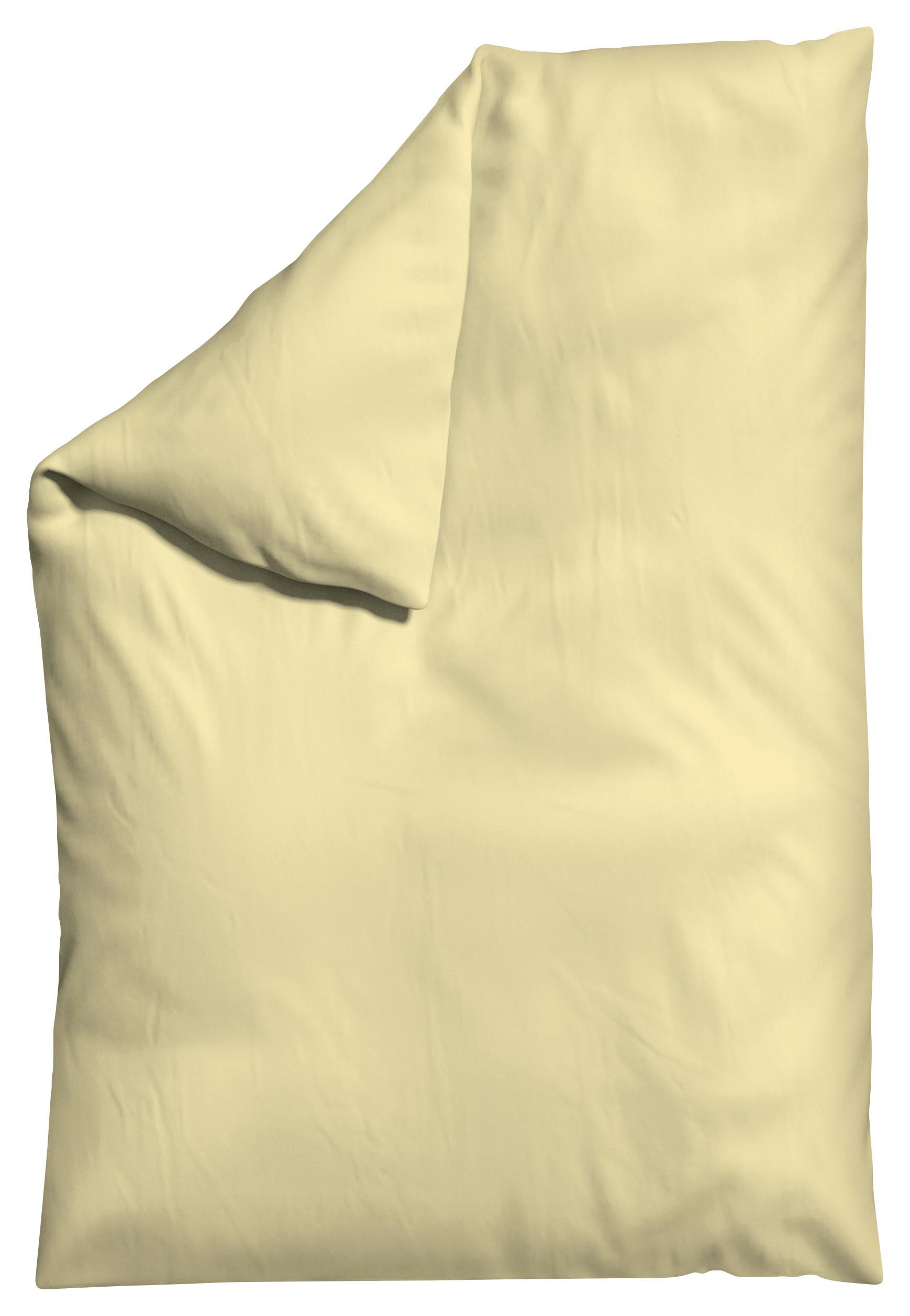 Bettdeckenbezug Knitted Jersey 135-140x200cm Gelb - Gelb, Basics, Textil (135-140/200cm) - Schlafgut