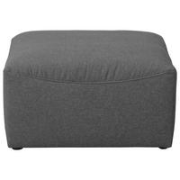 Polsterhocker Lena Anthrazit Flachgewebe H: 45 cm - Anthrazit, Design, Textil (75/45/75cm) - Max Winzer