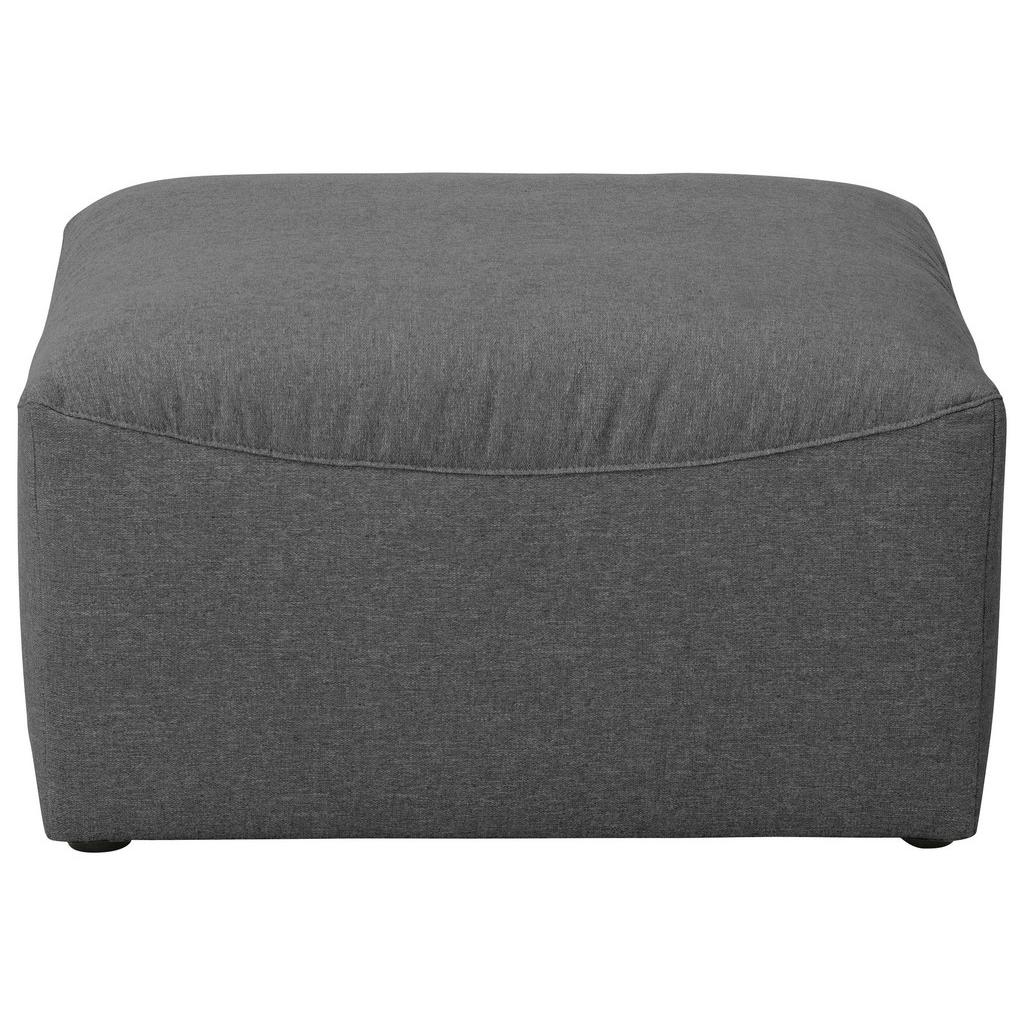 Polsterhocker Lena Anthrazit Flachgewebe H: 45 cm