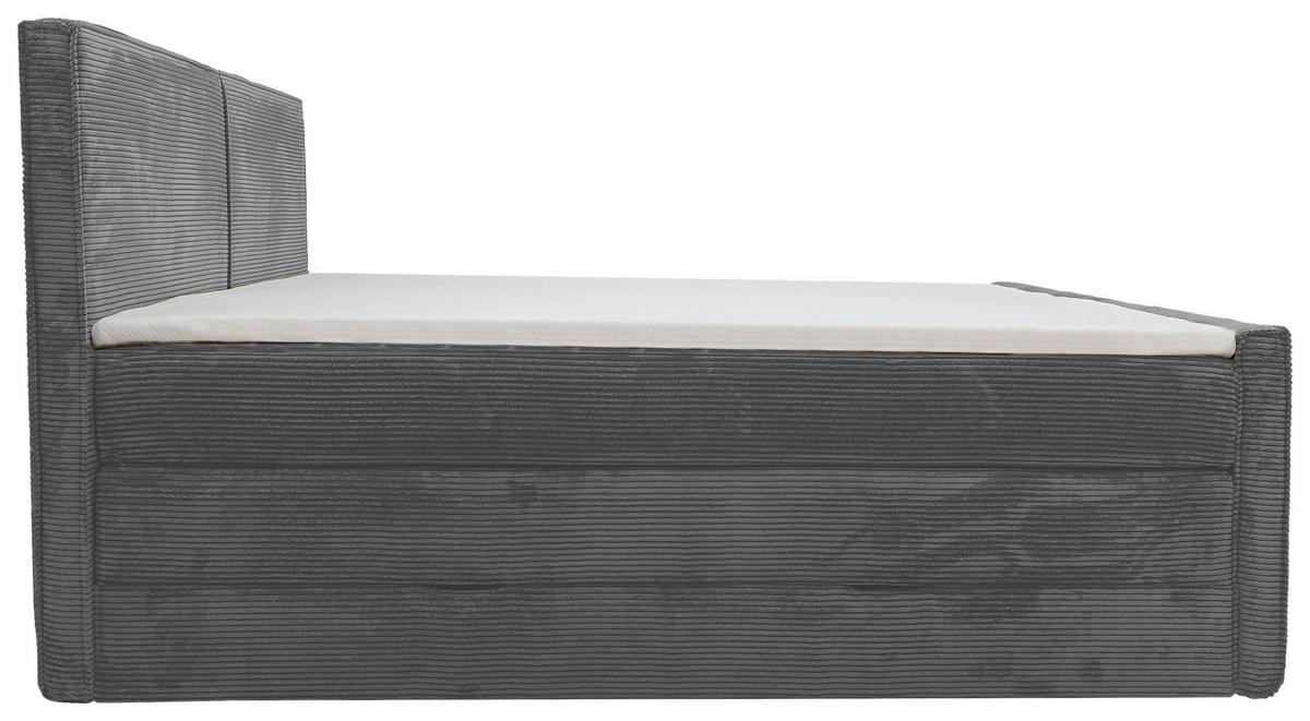 Boxspringbett Rodi Grau Lf: 160x200 Cm - Grau, MODERN, Textil (160/200cm) - Livetastic