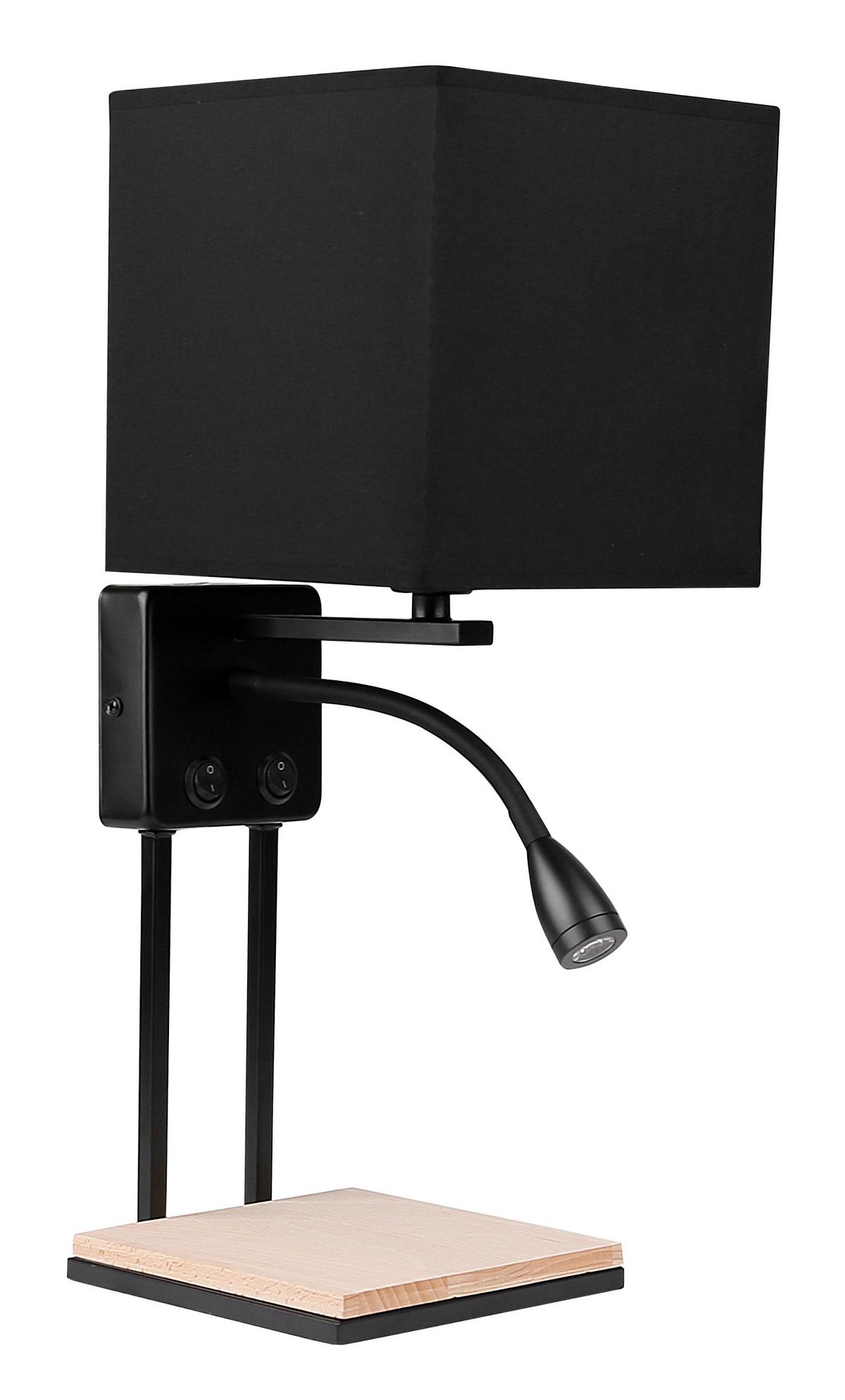 Wandleuchte 21-76885 - Schwarz, KONVENTIONELL, Metall (45/24/18,5cm)