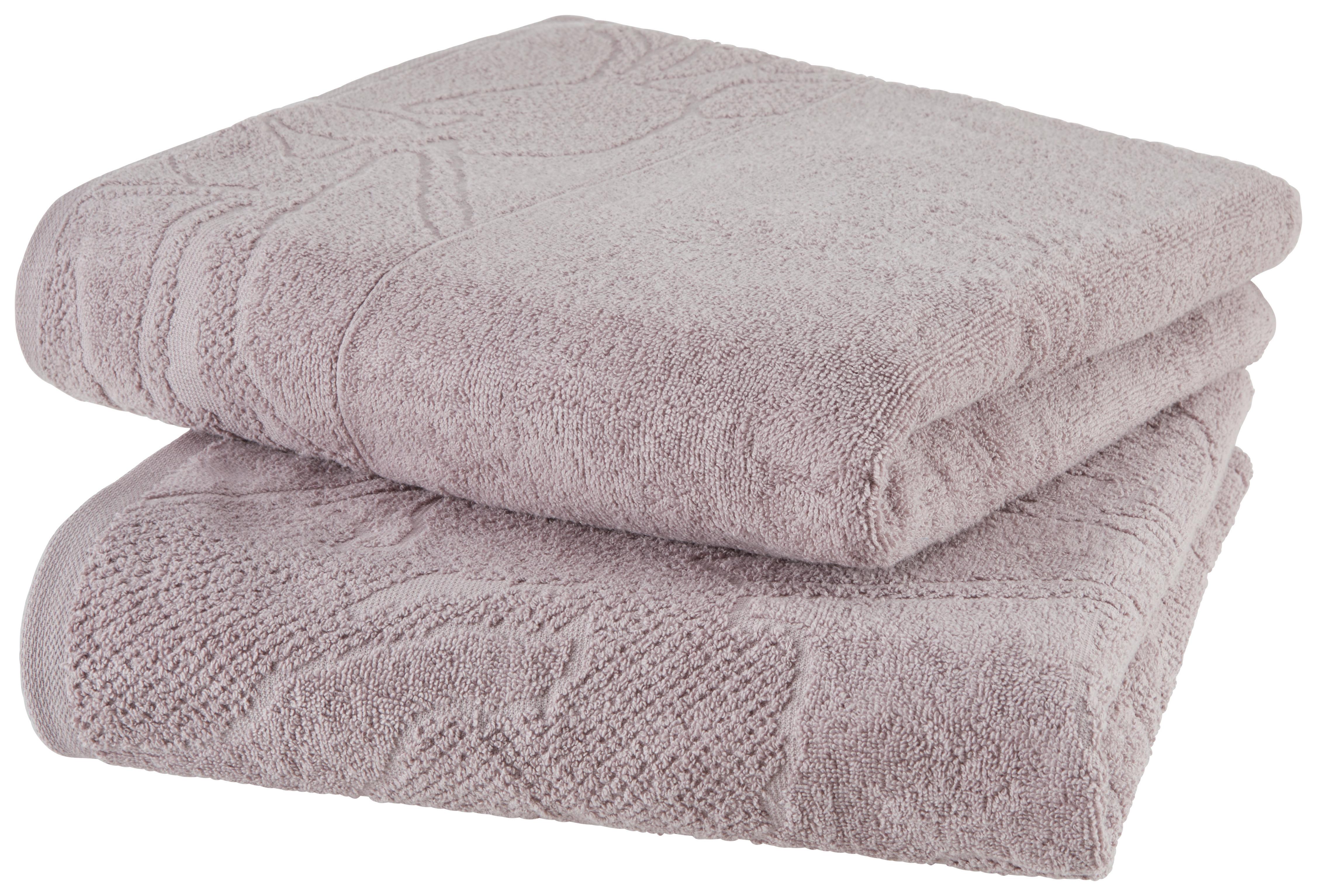 Duschtuchset Lucia 2er Pack - Rosa, ROMANTIK / LANDHAUS, Textil (70/130cm) - James Wood