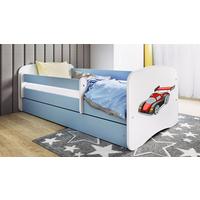 Kinder-/Juniorbett Babydreams inkl. Matratze 80x160 - Blau/Birkefarben, MODERN, Holz/Holzwerkstoff (80/160cm) - MID.YOU