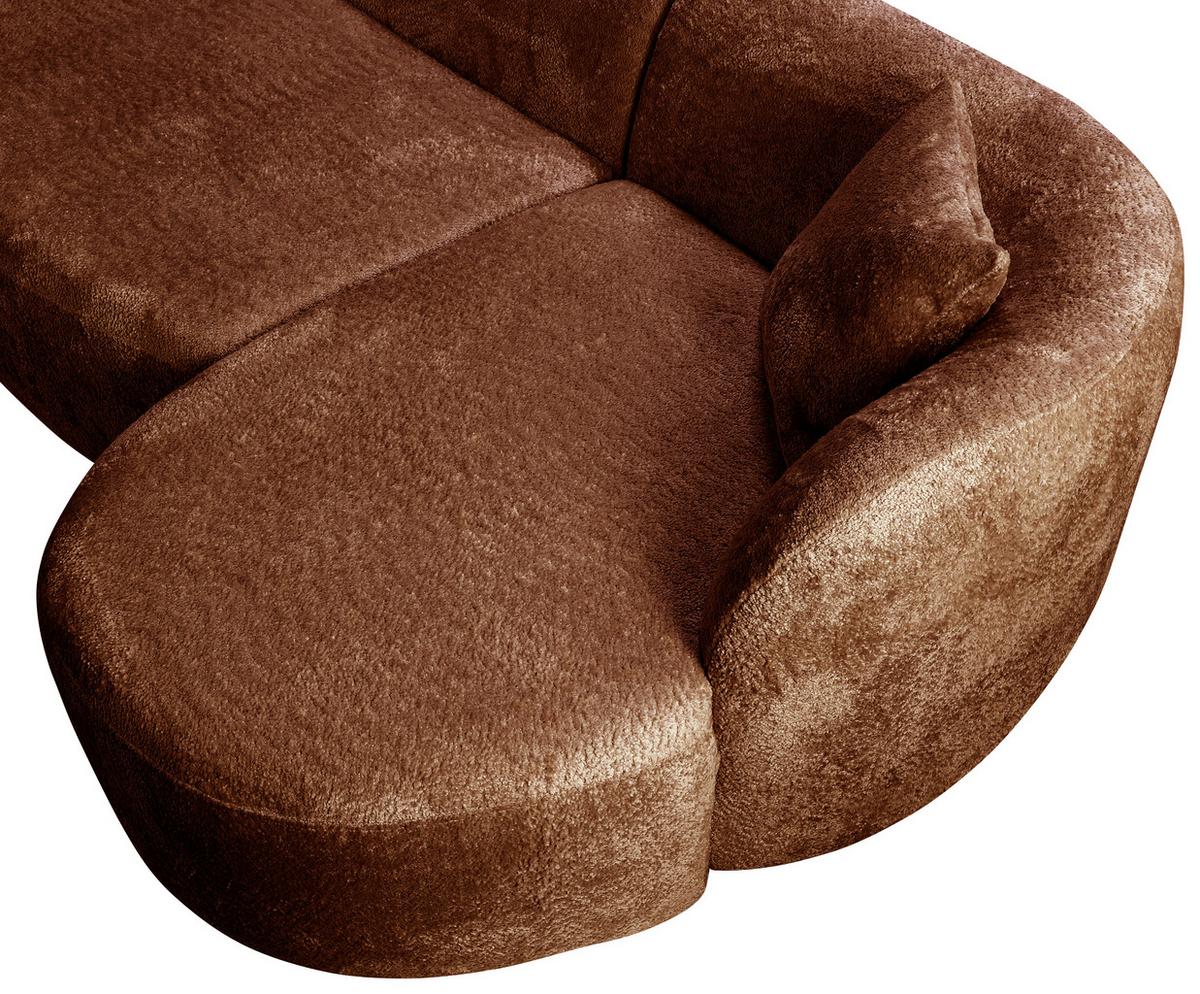 Ecksofa Flick Rostfarben/Schwarz, 143 cm - Rostfarben/Schwarz, Design, Textil (143/264cm) - MID.YOU