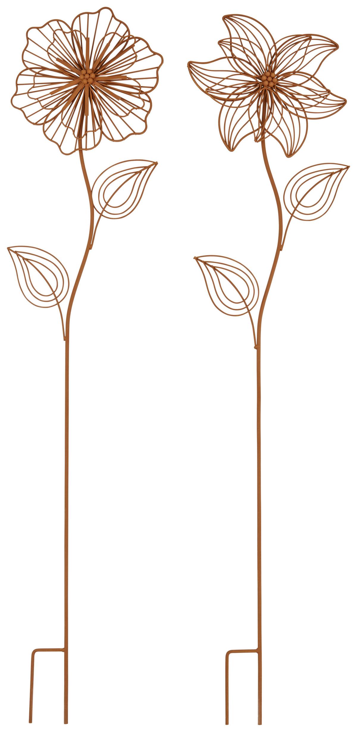 Gartenstecker Della Rostfarben D/h: Ca. 22/110 Cm - Braun, Basics, Metall (22/110cm) - Luca Bessoni