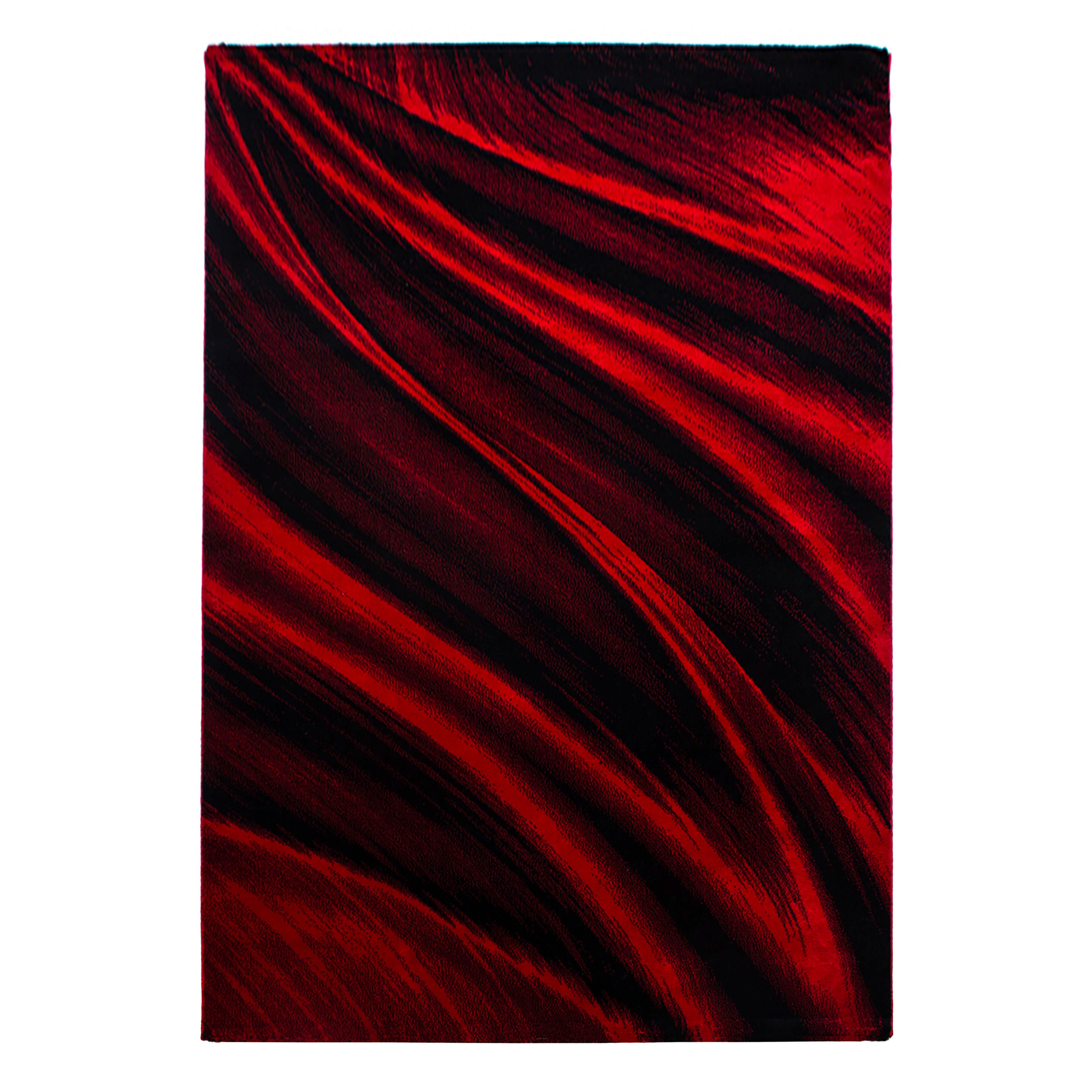 Flachwebteppich Miami - Rot, Design, Textil (140/200cm) - Novel