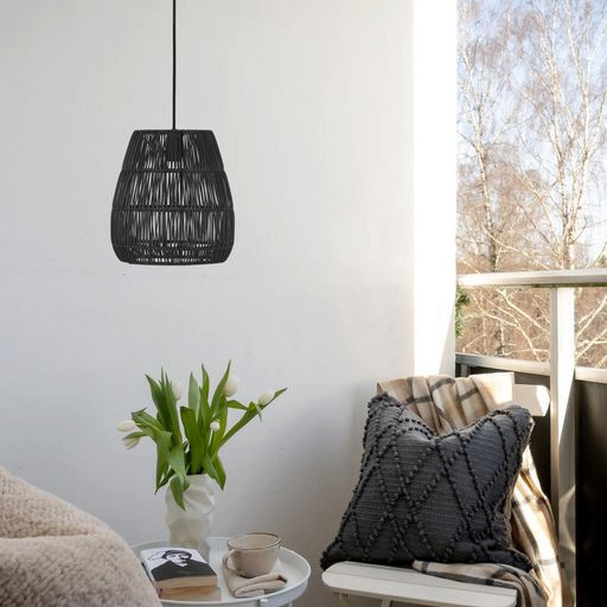 Außenhängeleuchte 7028-2503 Saigon - Schwarz, Basics, Kunststoff (28/30cm)