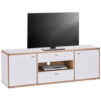 Phonotisch Ronda B: 178 cm Weiß/Eiche Dekor - Eichefarben/Weiß, MODERN, Holzwerkstoff (178/61/46,4cm)