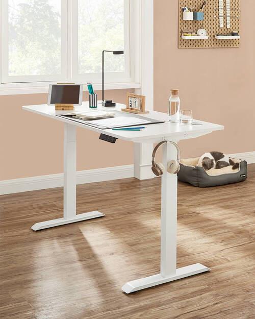 Schreibtischbeine Weiß B:107,5-175 cm, H: 69-115 cm - Weiß, Basics, Metall (107,5-175/69-115/60cm) - Boxxx