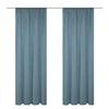 Fertigvorhang Softy 2er Set - Blau, Basics, Textil (140/160cm)