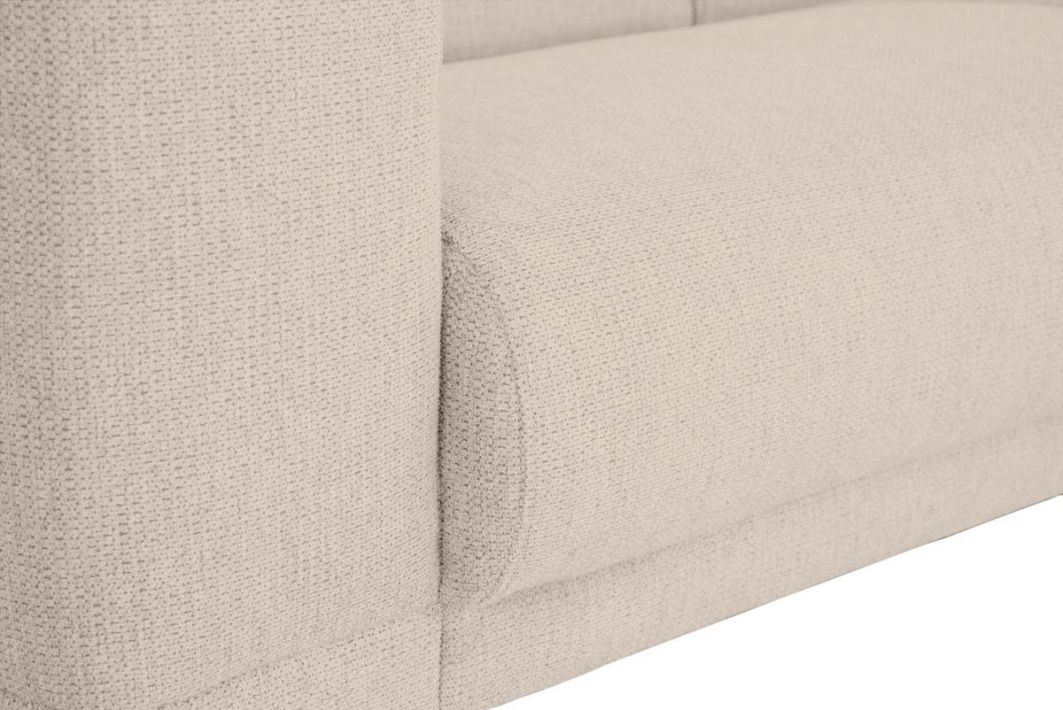 3-Sitzer-Sofa Oslo Beige B: 218 cm - Beige/Schwarz, Design, Textil (218/77/93cm) - MID.YOU