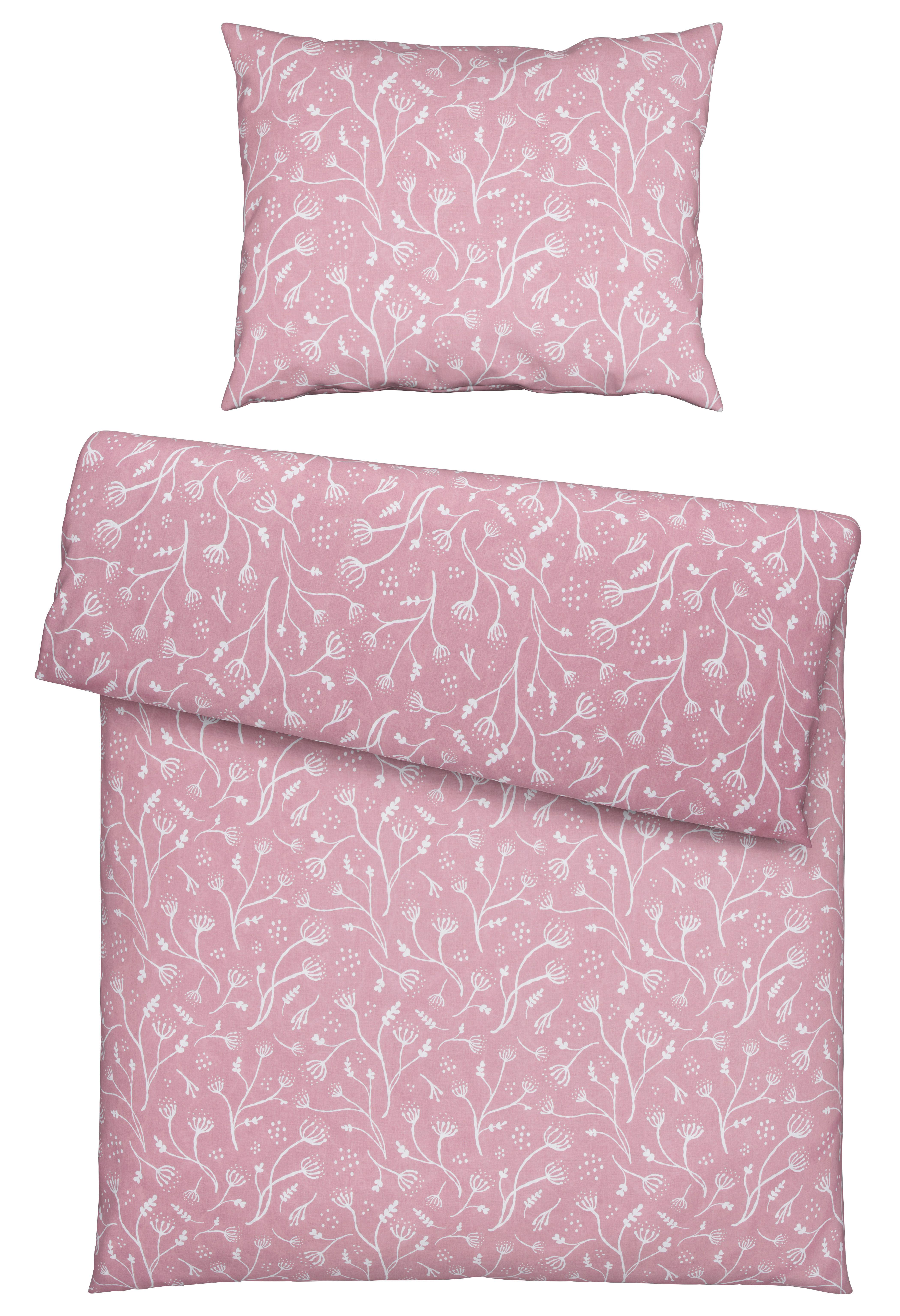 Posteľná bielizeň Frida, 70/90 140/200cm - hnedofialová, Konventionell, textil (140/200cm) - Modern Living