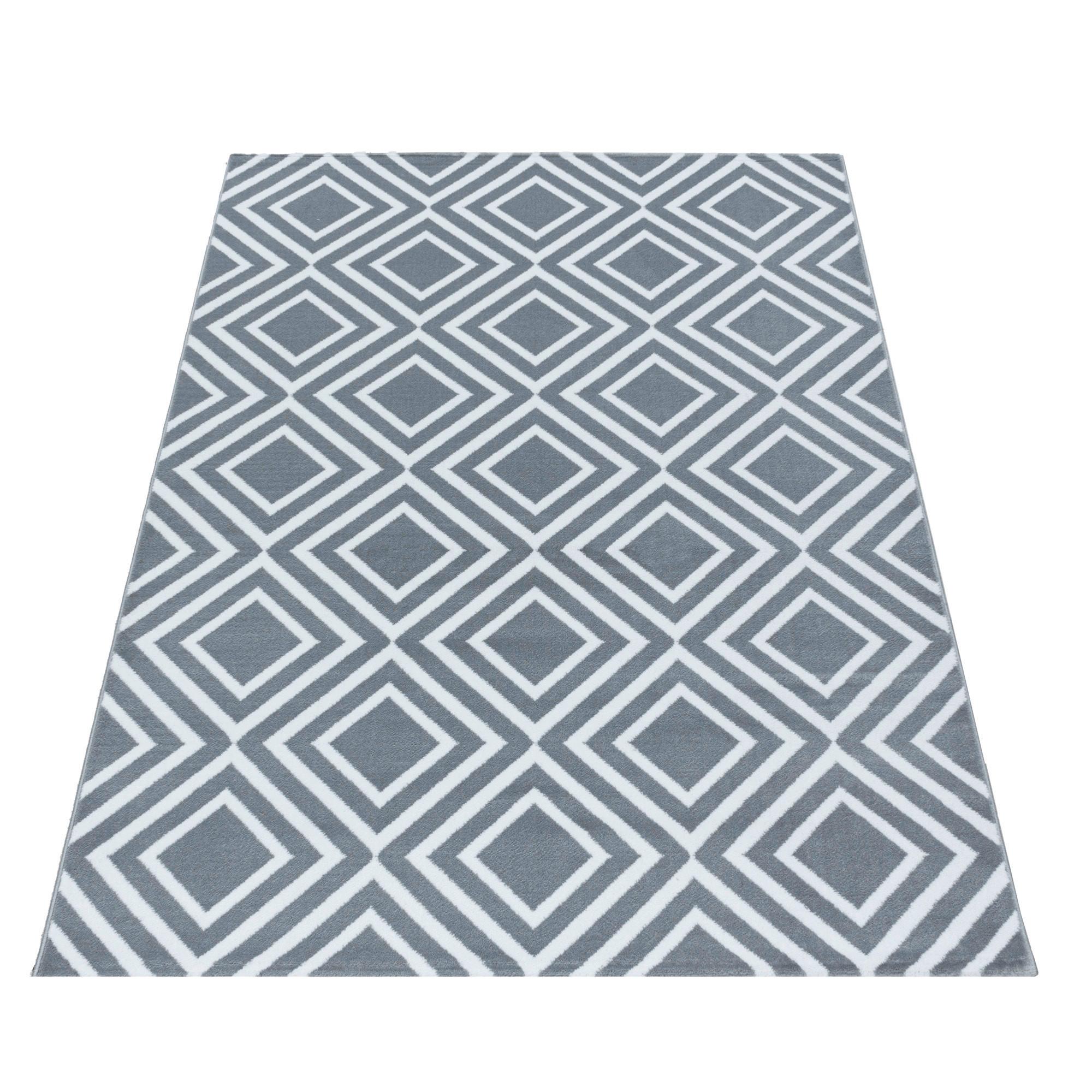 Webteppich Grau Naturfaser Costa 240x340 cm