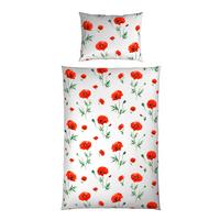 Bettwäsche Poppy - Rot/Weiß, MODERN, Textil - Luca Bessoni