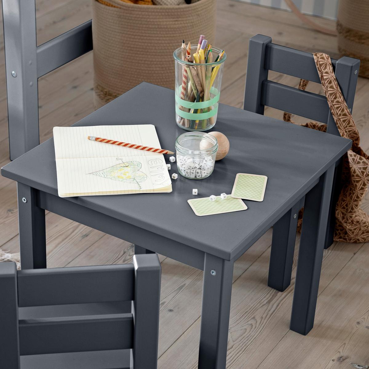 Kindersitzgruppe Bunde Mads Dunkelgrau - Dunkelgrau, MODERN, Holz - MID.YOU