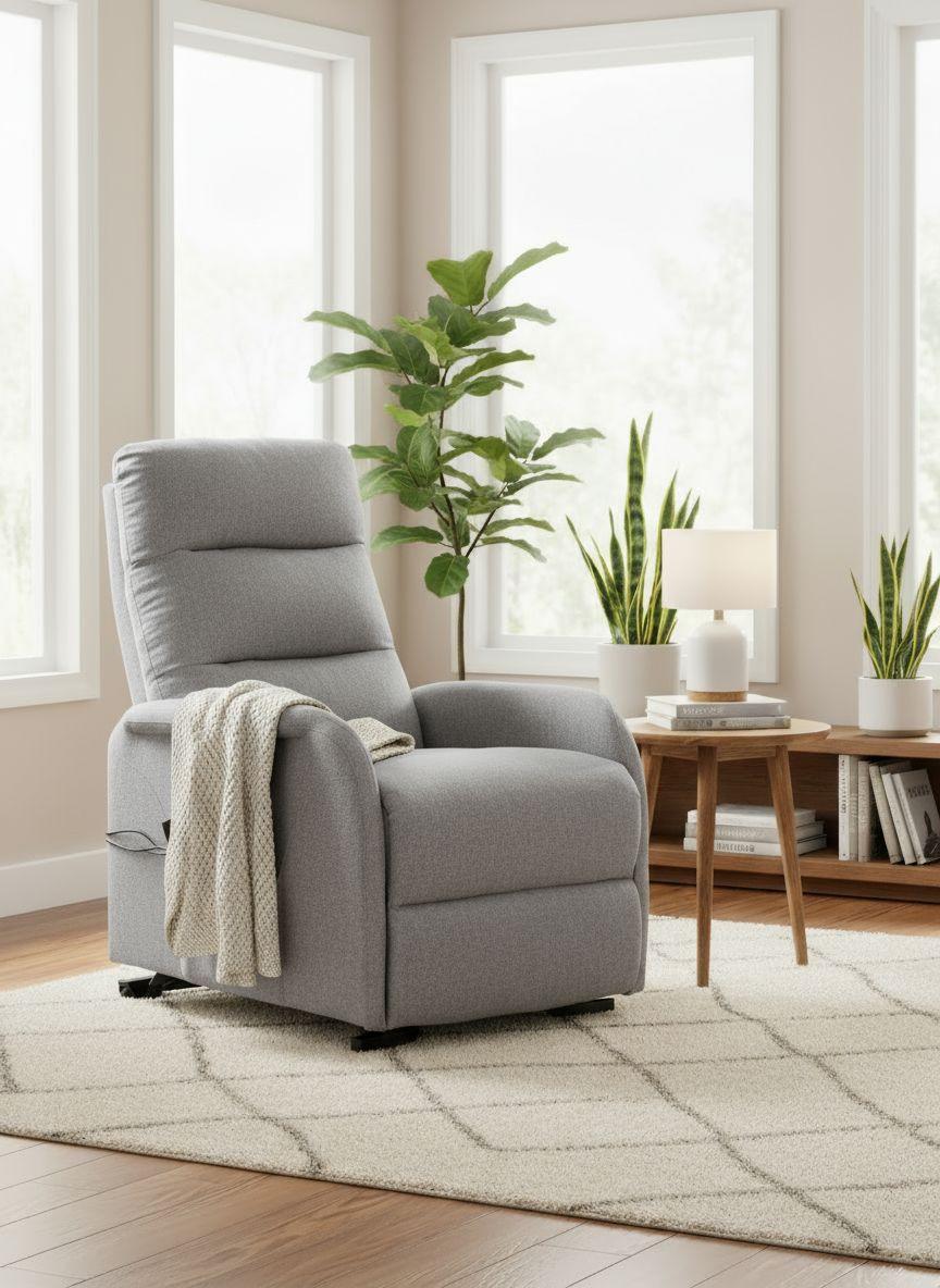 Relaxsessel Luxo - Schwarz/Grau, Design, Textil/Metall (68/100/94cm) - Livetastic