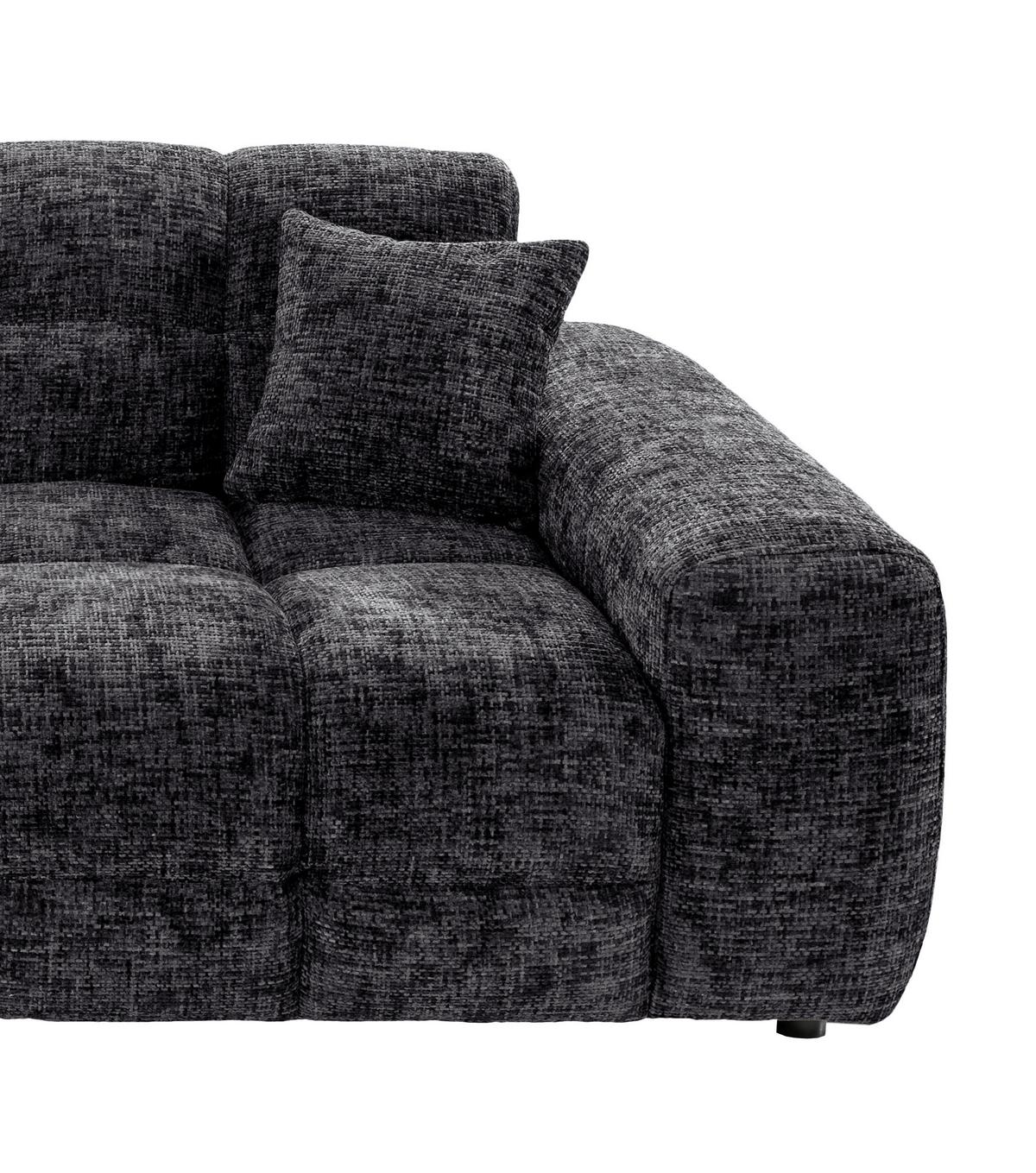 Viersitzer-Sofa Bosco, Schwarz B: 300 cm - Schwarz, MODERN, Textil (300/87/120cm) - Livetastic