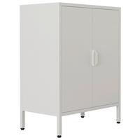 Kommode Flokas Weiß B: 60 cm - Weiß, Design, Metall (60/80/35cm) - MID.YOU