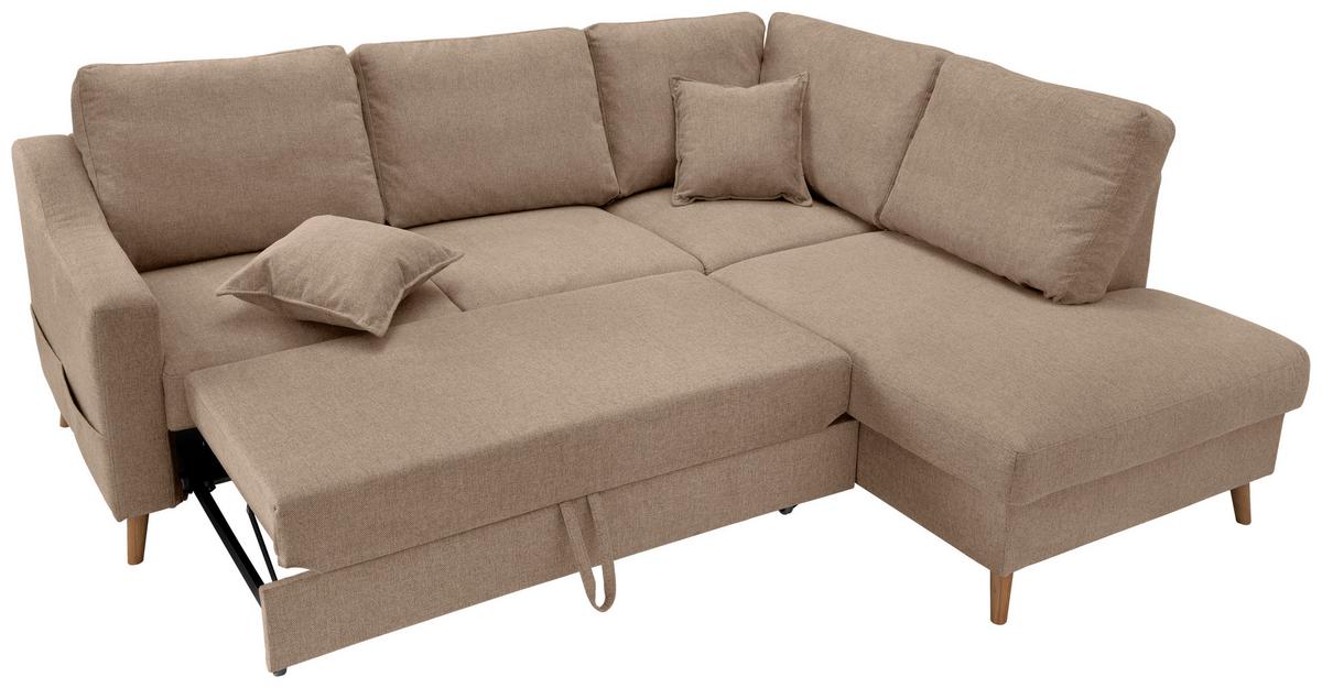 Ecksofa Valentina Hellbraun S: 230x200 Cm - Hellbraun/Naturfarben, MODERN, Textil (230/200cm) - Livetastic