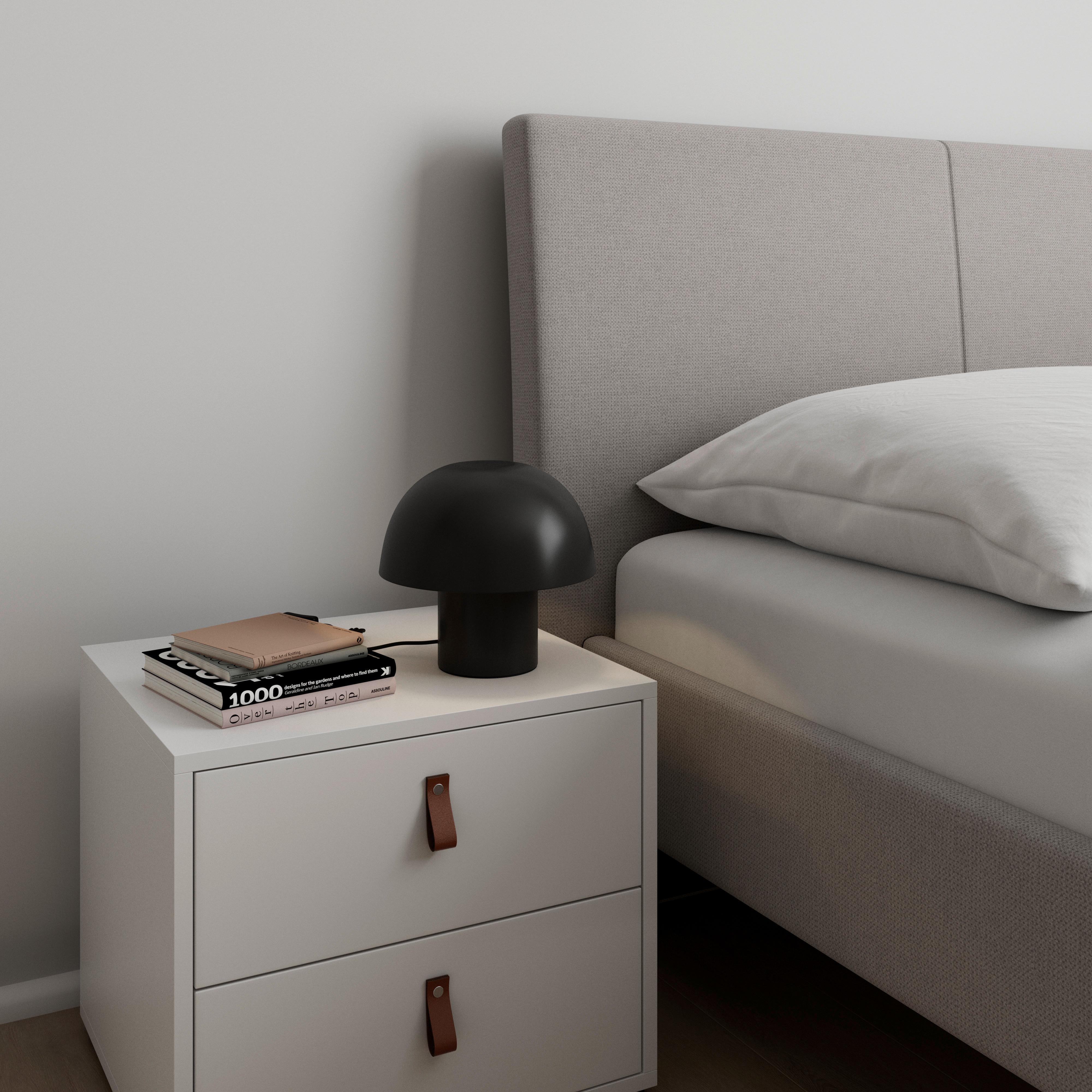 STOLNÁ LAMPA CARLA - čierna, Modern, kov (22,5/22cm) - Bessagi Home