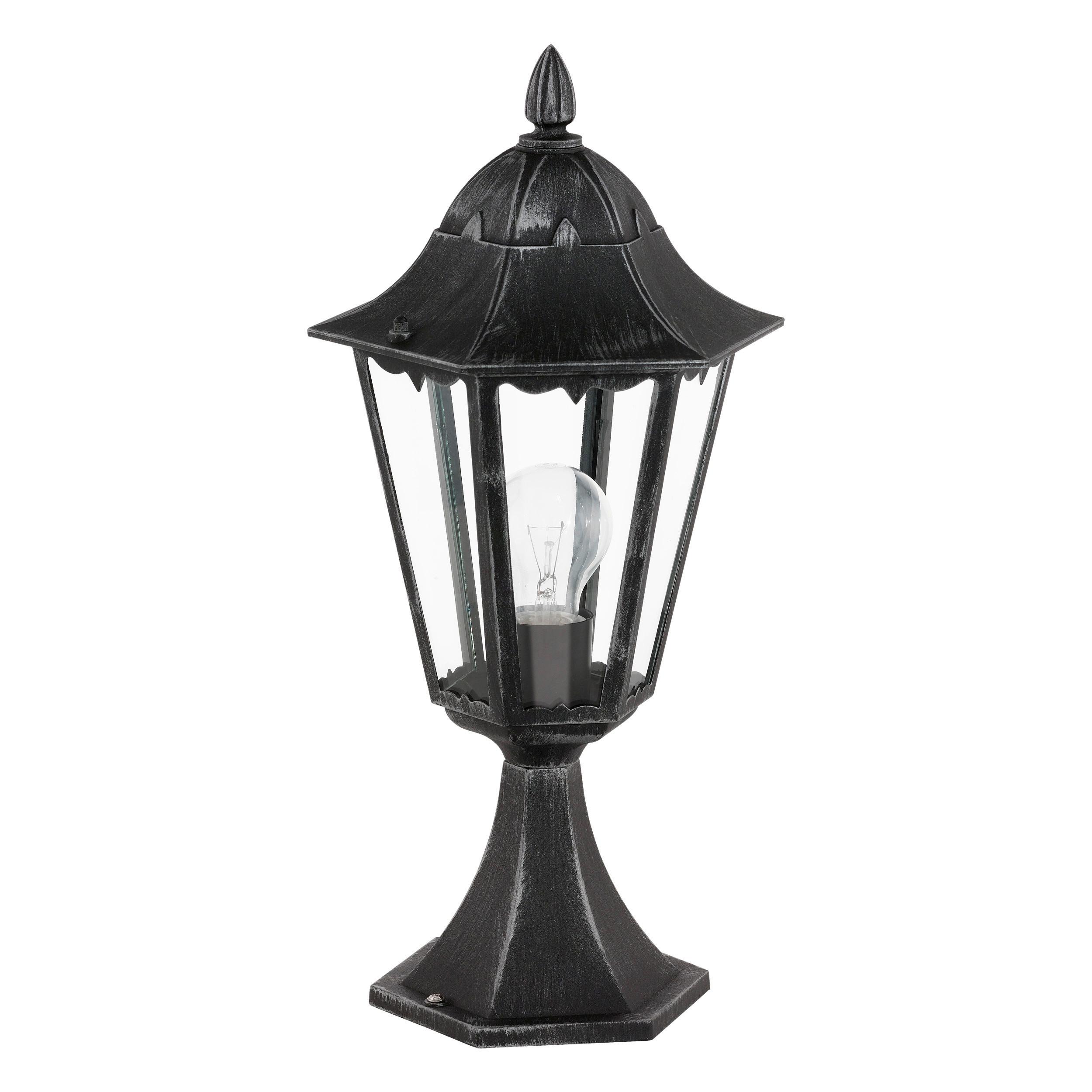 Außenleuchte Boden Navedo 1 X 60 W Laterne - Klar/Silberfarben, Basics, Glas/Metall (47/23cm) - Eglo