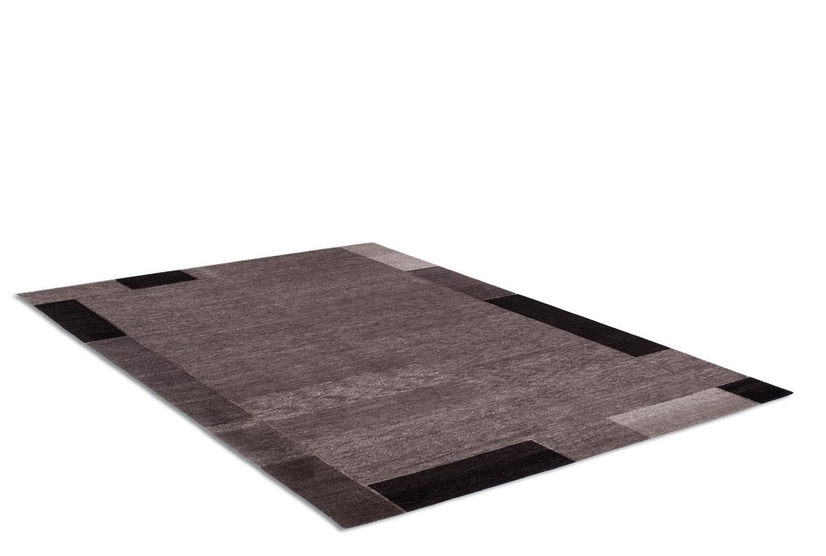 Wollteppich Luwasa - Dunkelgrau, Basics, Textil (70/140cm) - Cazaris