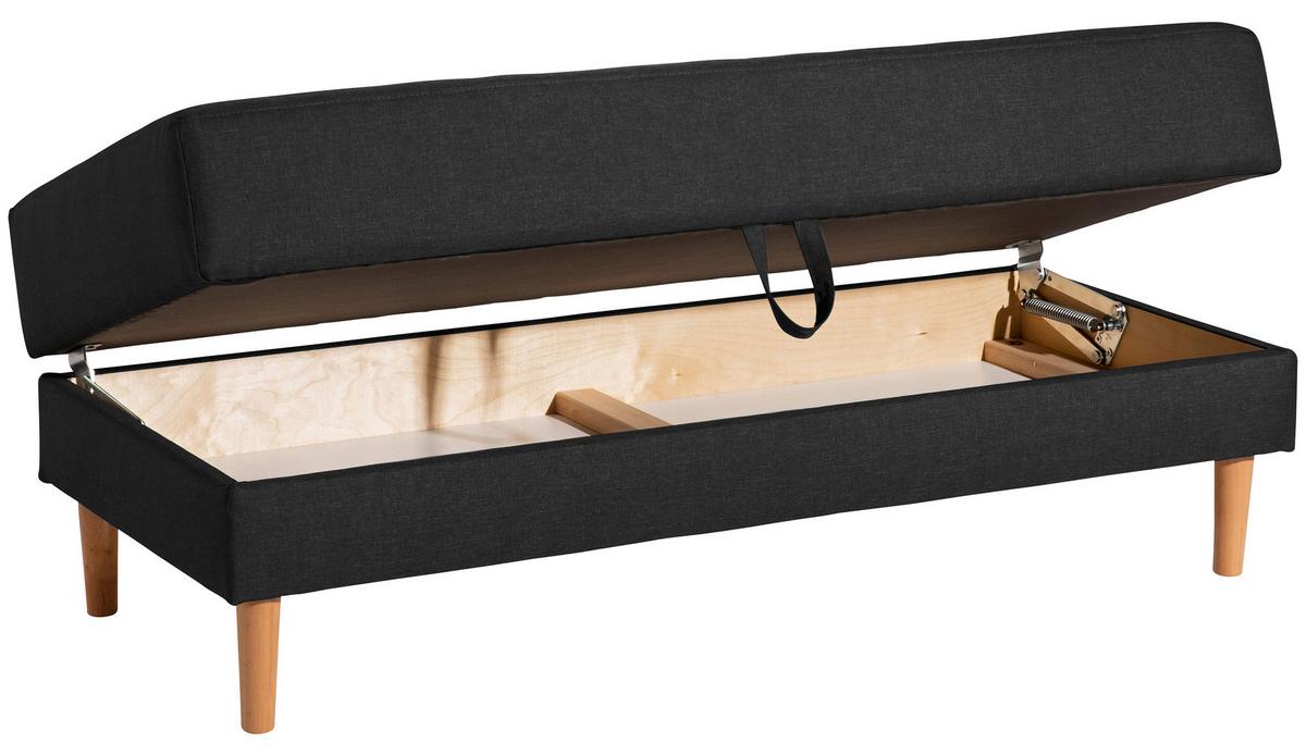 Eckschlafsofa Just Cool - Erlefarben/Schwarz, Design, Textil (230/93/152cm) - Max Winzer