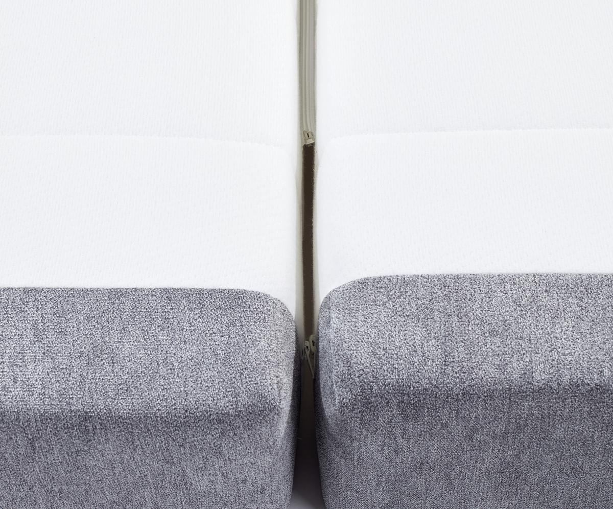 BOXSPRINGOVÁ POSTEĽ PENNA H2/H3 - antracitová/chrómová, Konventionell, kov/textil (180/200cm)