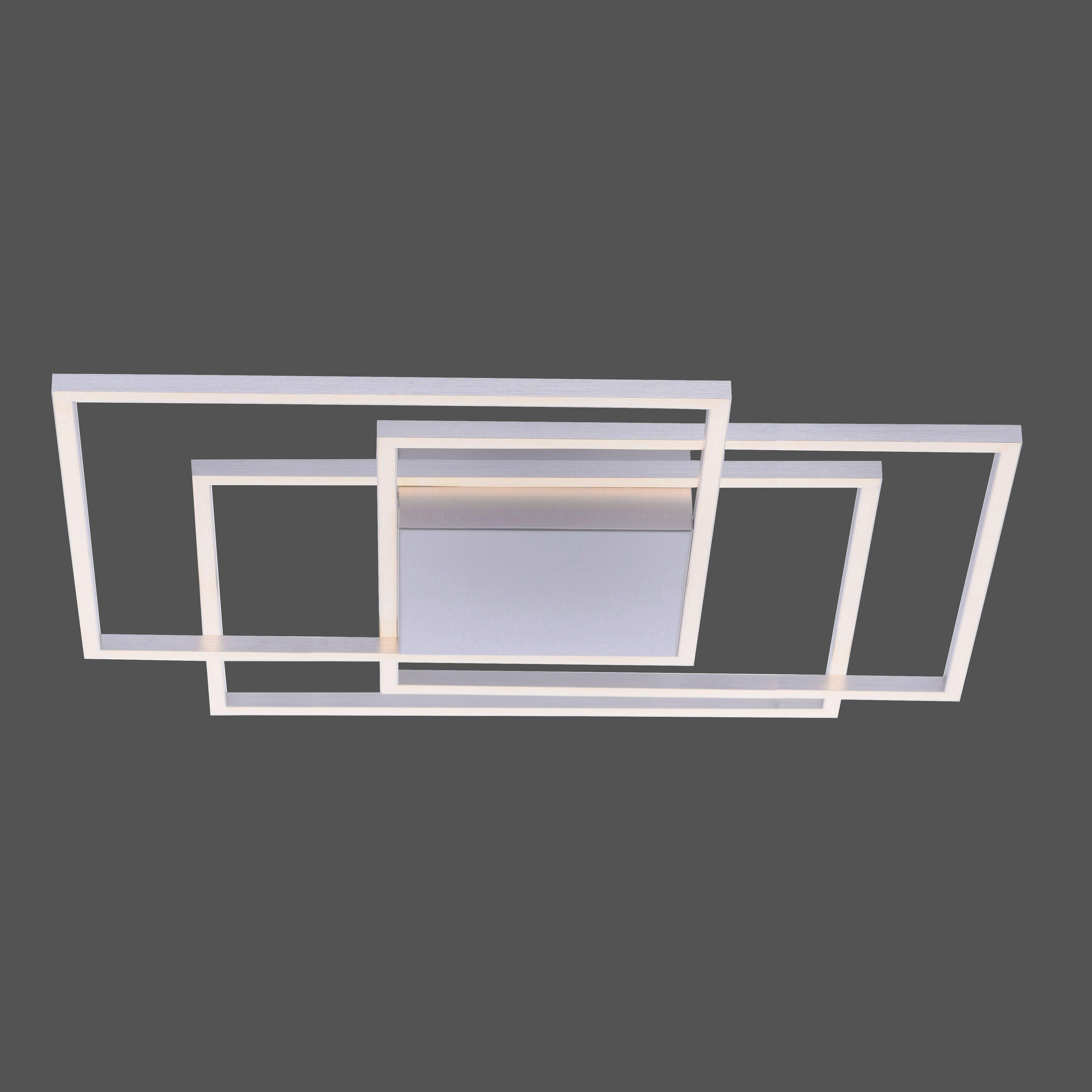 LED-Deckenleuchte Inigo L: 75 cm mit Memory-Funktion - Silberfarben, Design, Kunststoff/Metall (75/75/7cm) - Paul Neuhaus