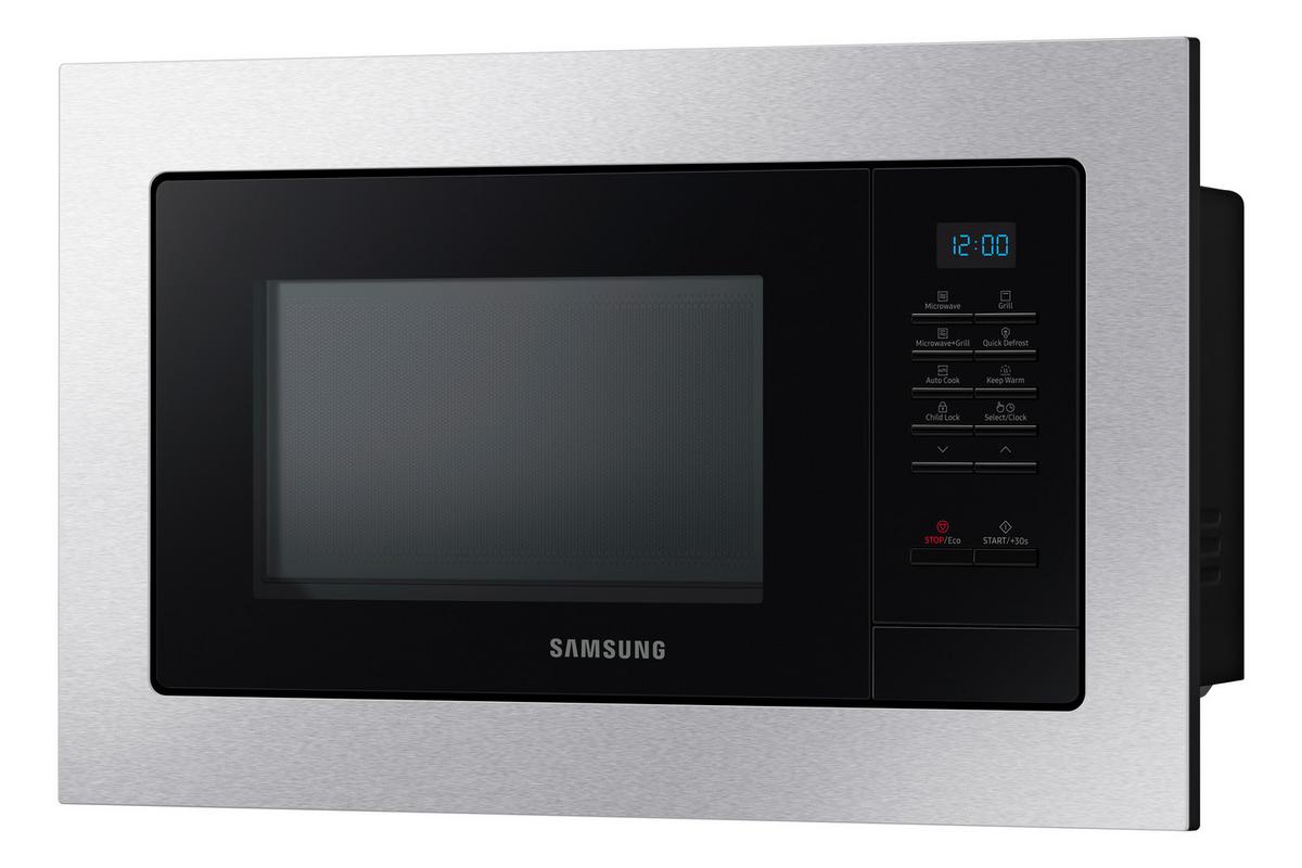 Einbau-mikrowelle Mg20a7013ct/ Eg 1300 W, B: 48,9 Cm 6 Stufen - Silberfarben/Schwarz, Basics, Keramik/Kunststoff (48,9/27,5/32,6cm) - Samsung