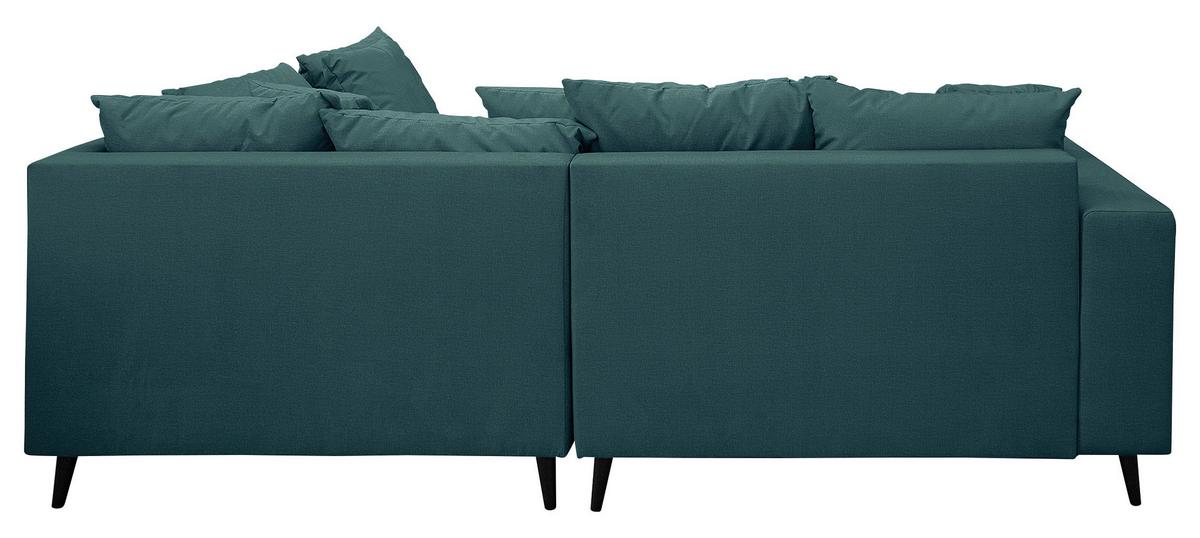 Ecksofa Pruno, Petrol S: 247x174 Cm - Petrol/Schwarz, Design, Textil (247/174cm) - MID.YOU